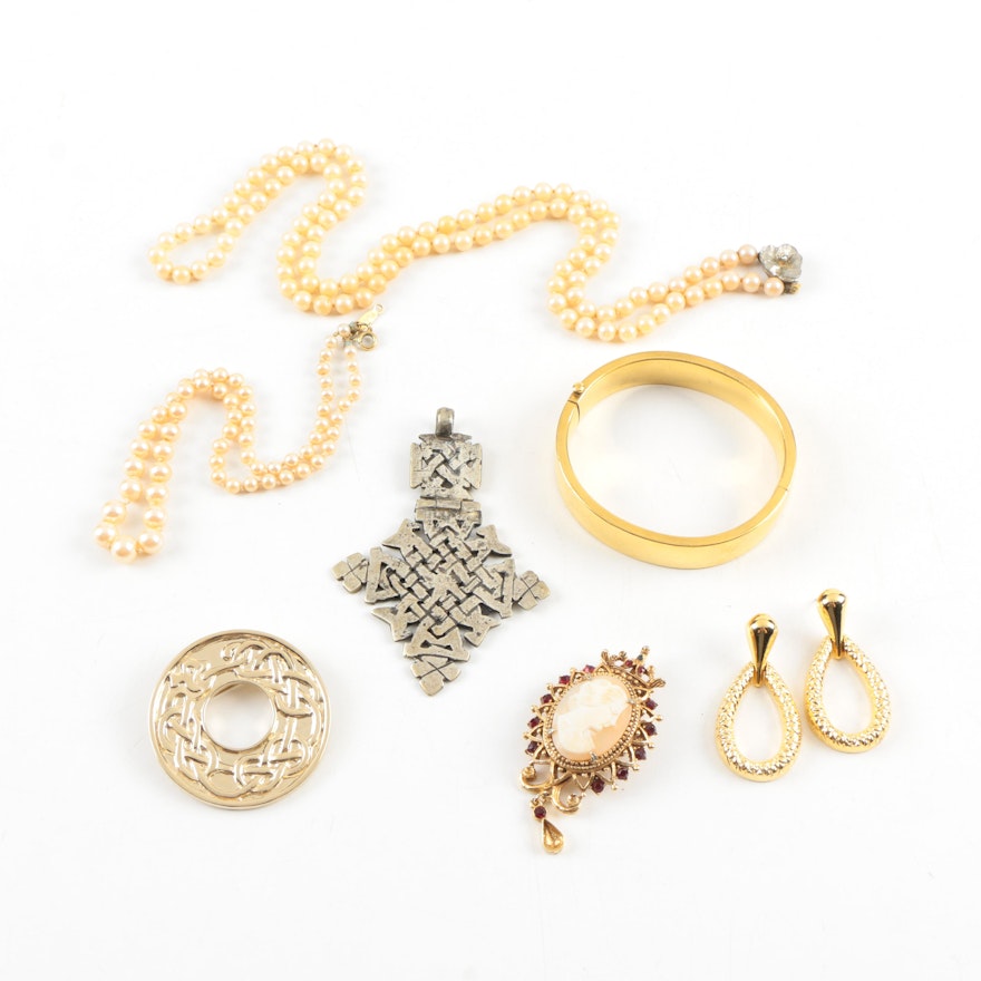 Collection of Vintage Costume Jewelry Including Florenza