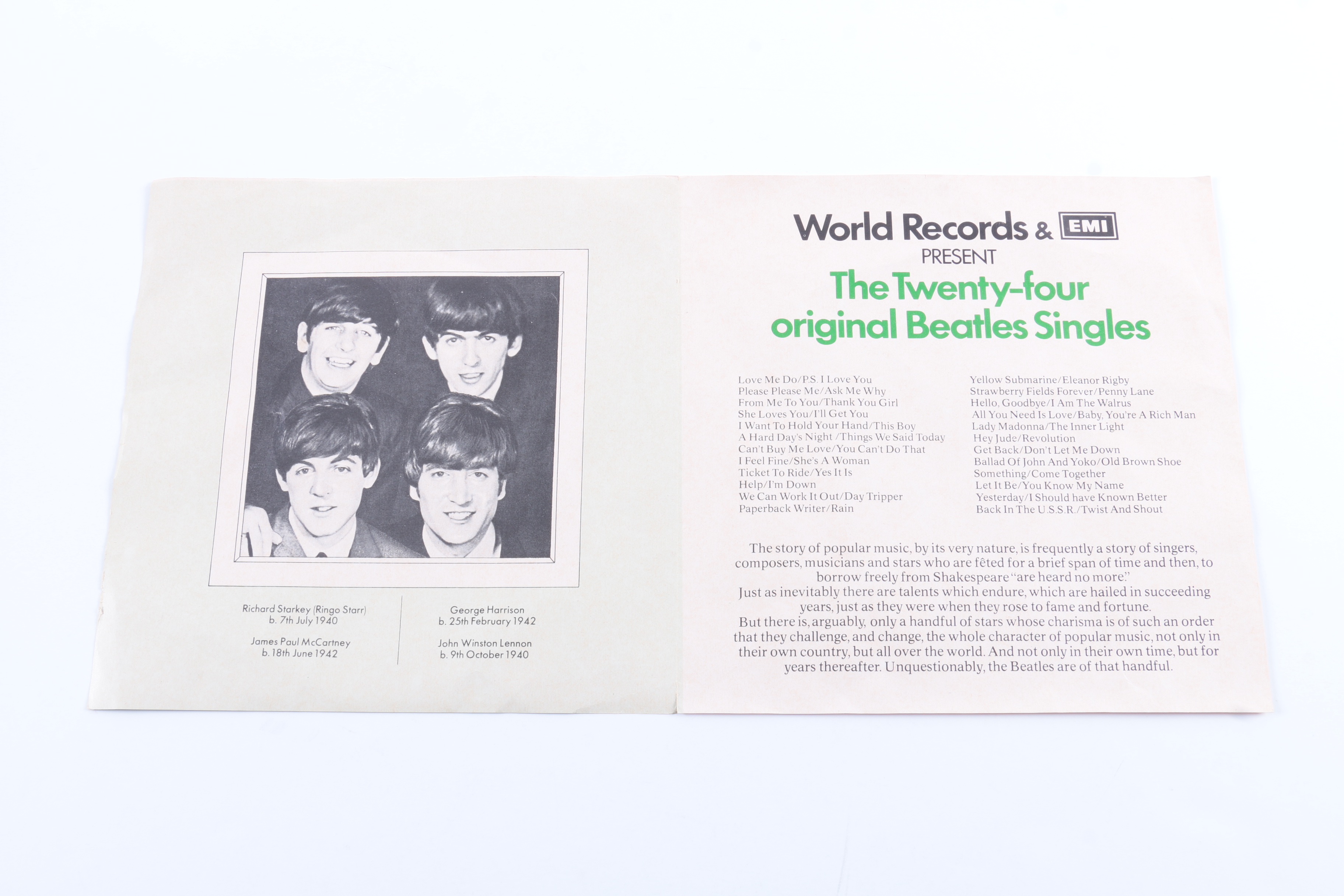 "The Beatles Collection" 45 rpm Singles Box Set