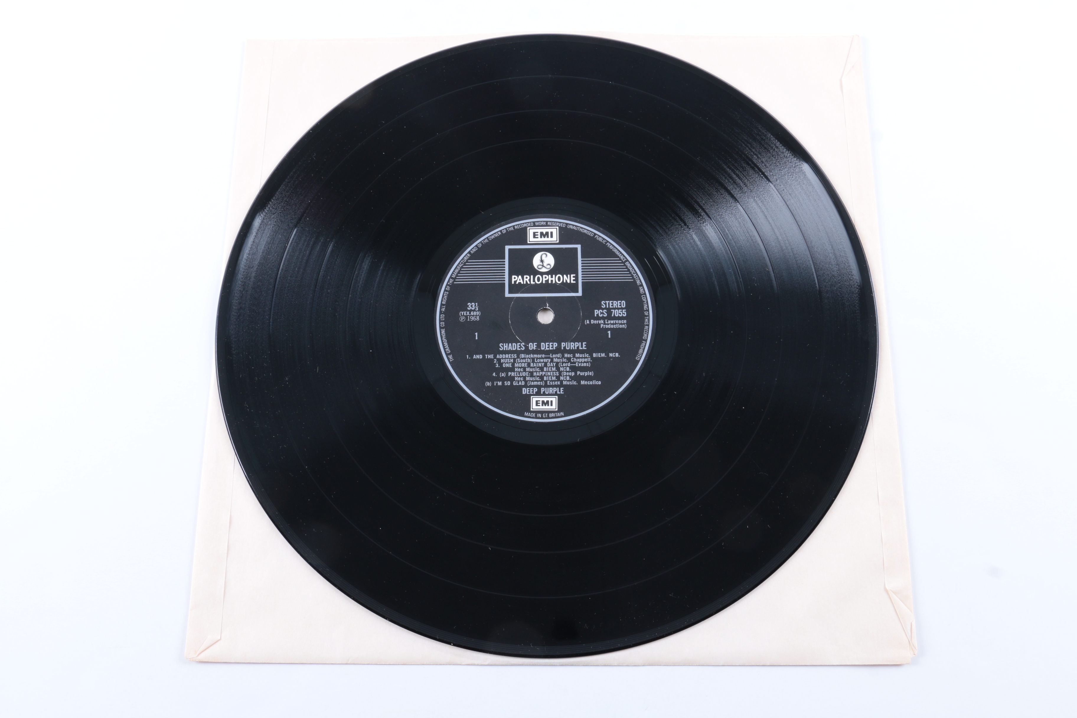 Deep Purple "Shades Of Deep Purple" Original UK Parlophone Pressing LP