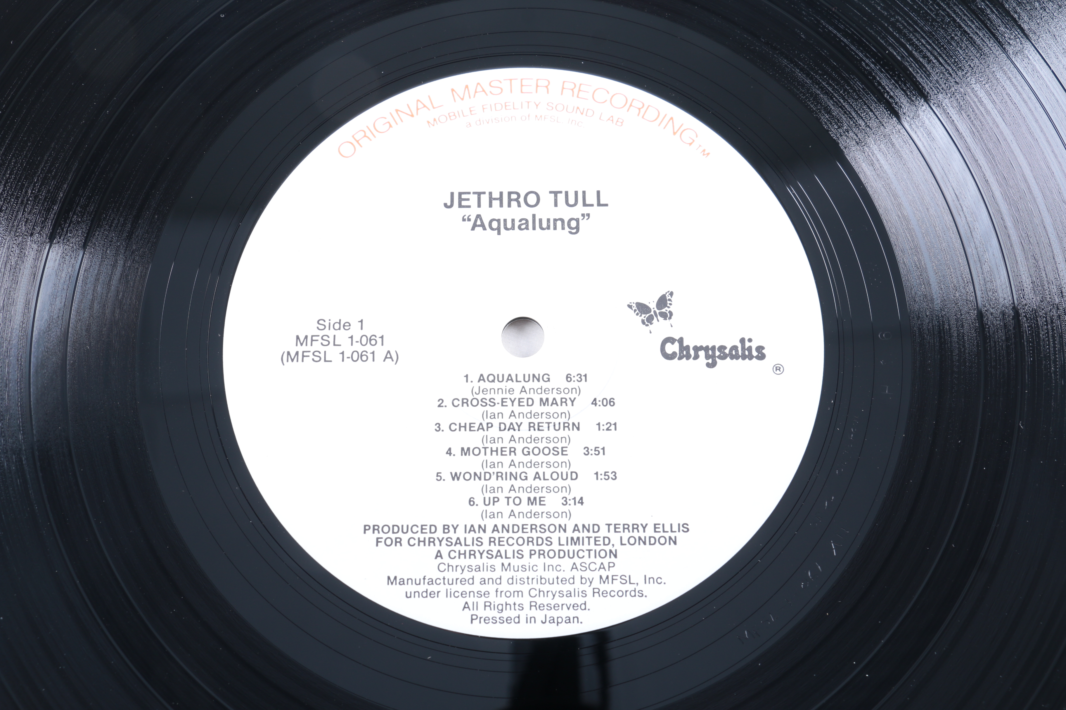 Jethro Tull "Aqualung" Original Master Recording LP
