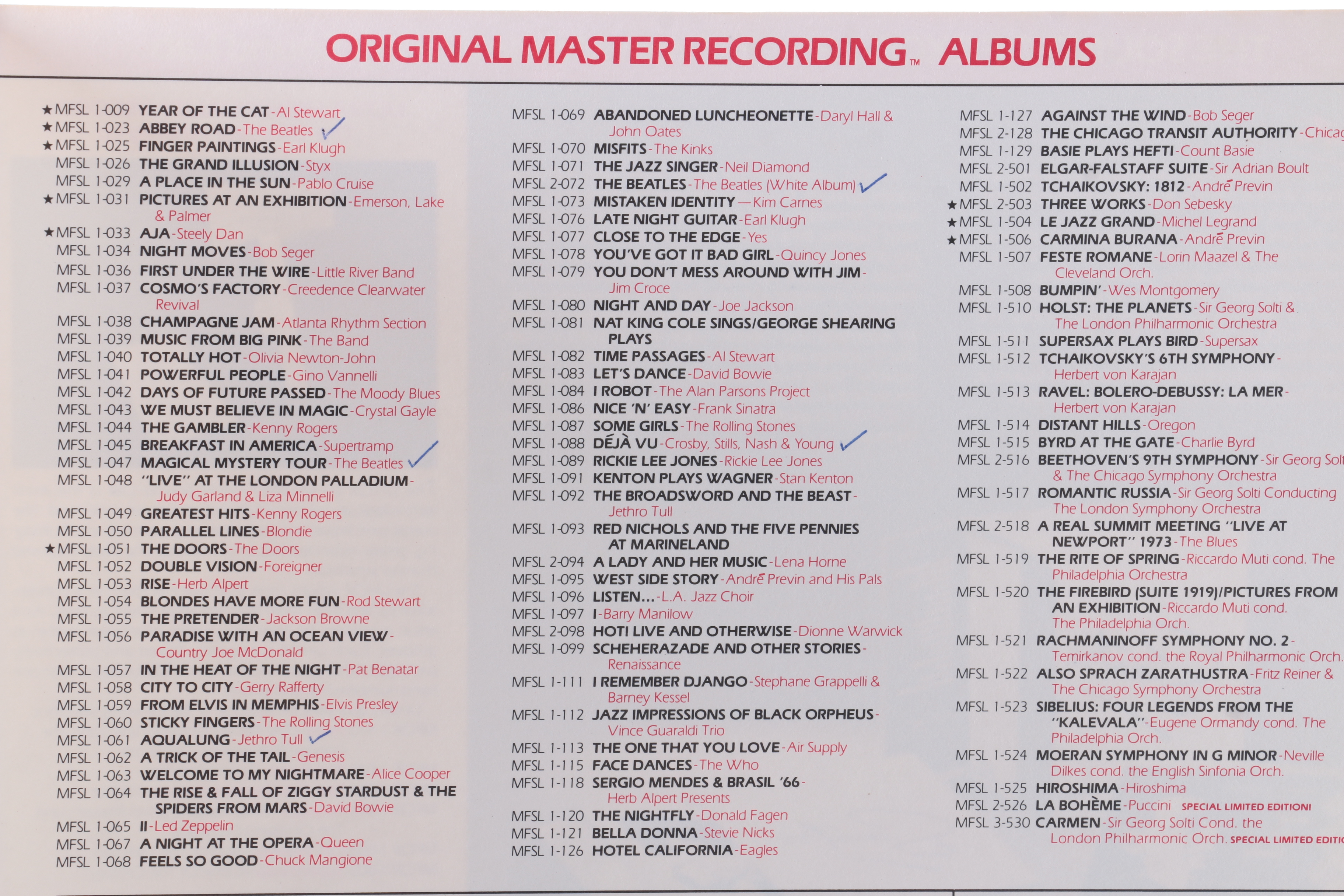 Jethro Tull "Aqualung" Original Master Recording LP