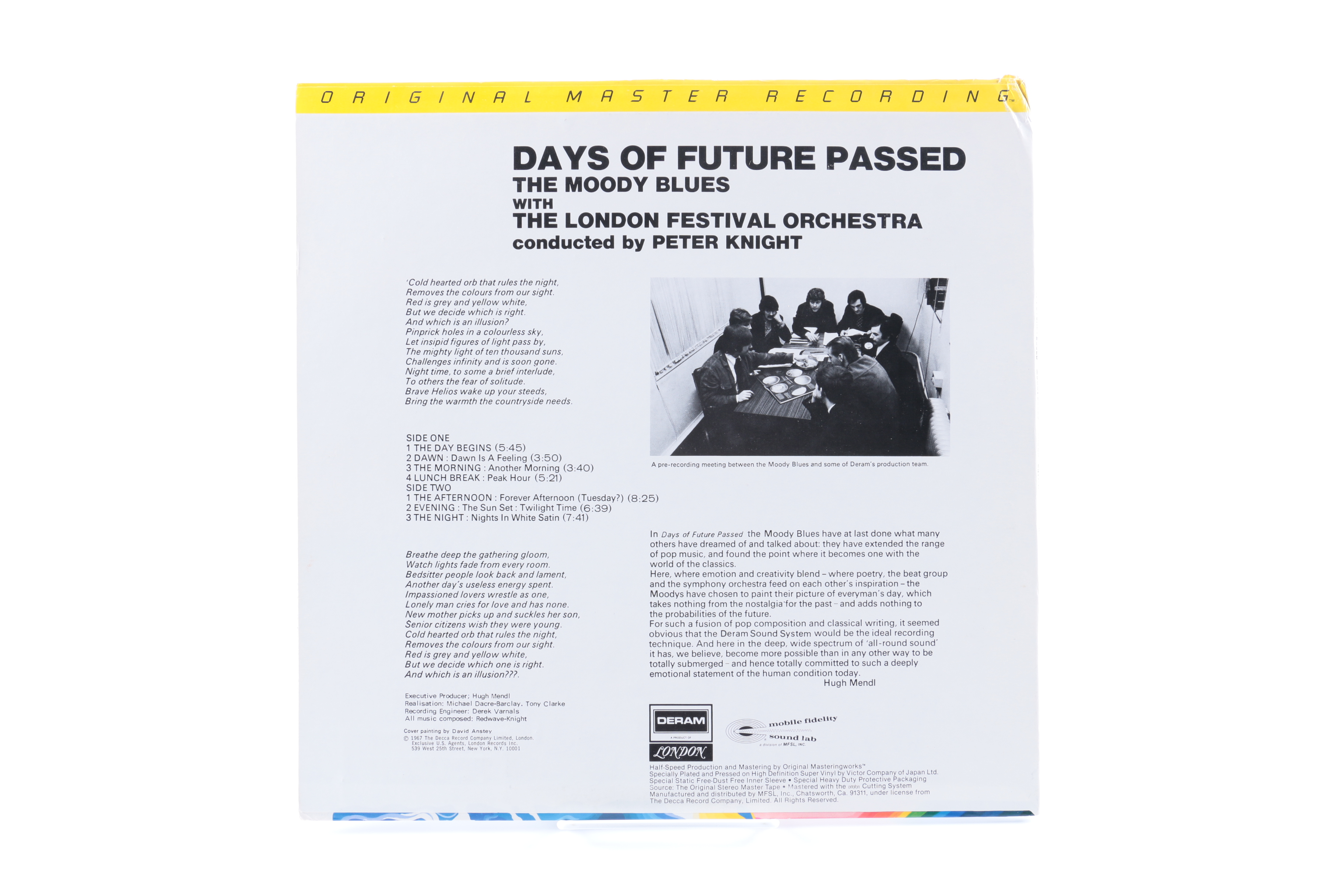 Moody Blues "Days of Future Passed" Original Master Recording LP