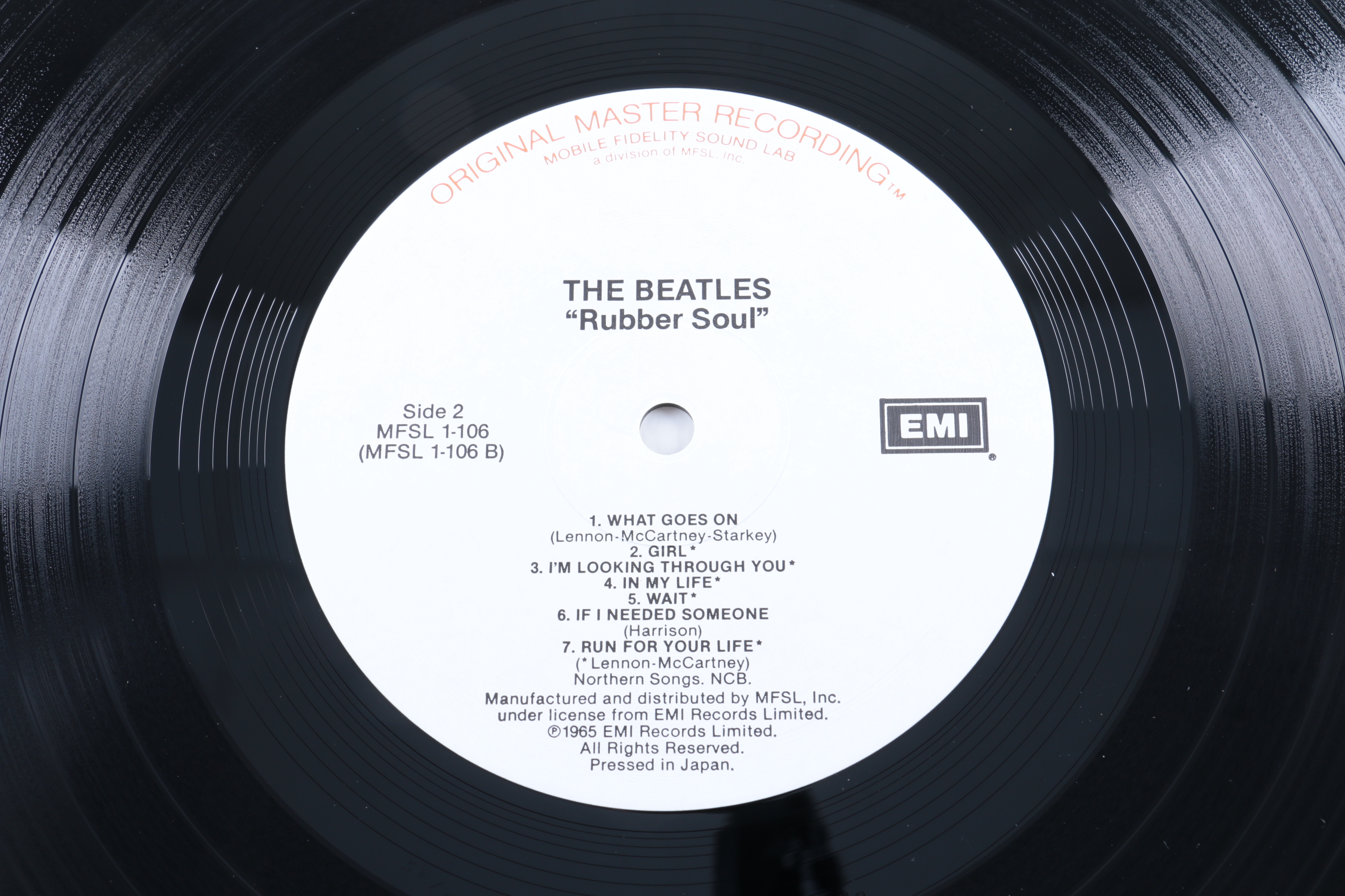 The Beatles "Rubber Soul" Original Master Recording LP