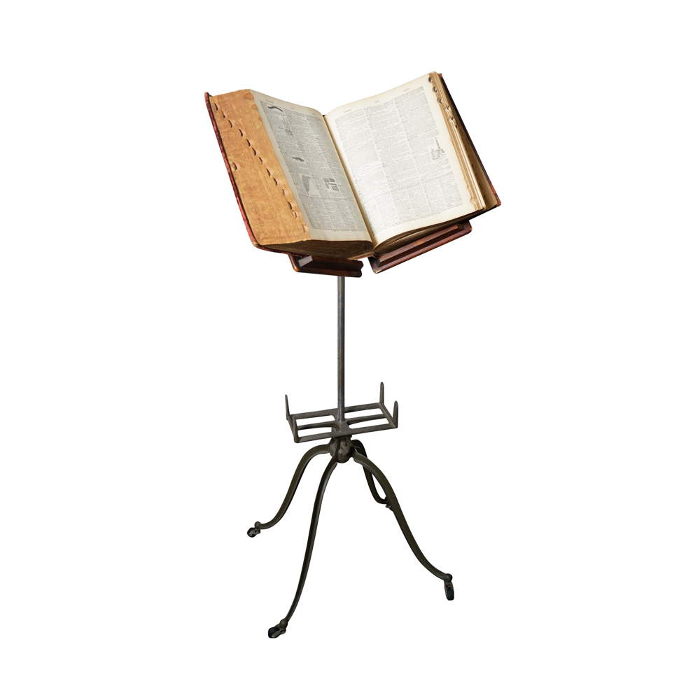 Vintage Book Stand with Webster's Dictionary