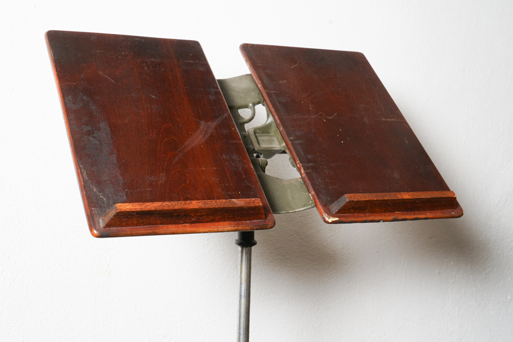 Vintage Book Stand with Webster's Dictionary