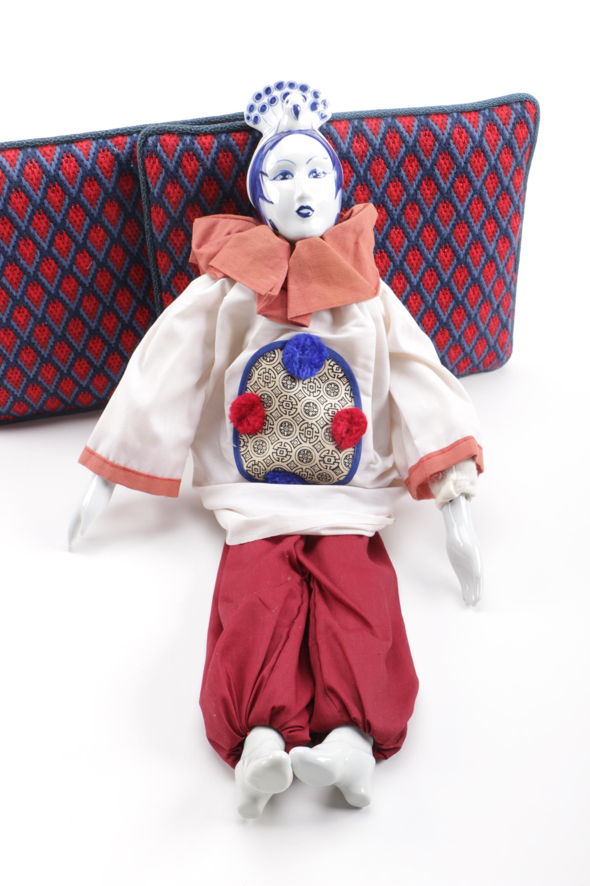 Collection of Chinese Dolls and Vintage Elephant Marionette