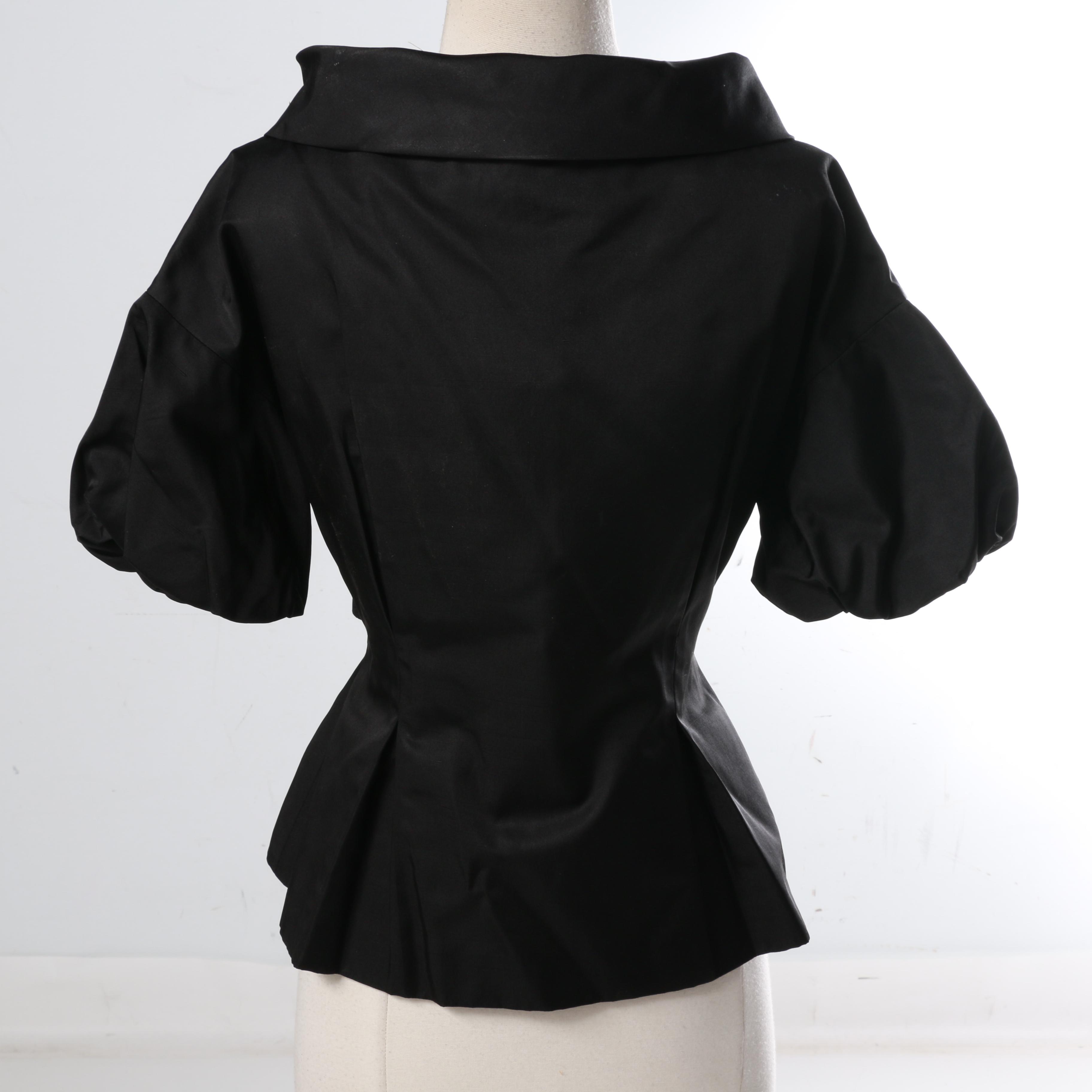 Giambattista Valli Black Silk Jacket