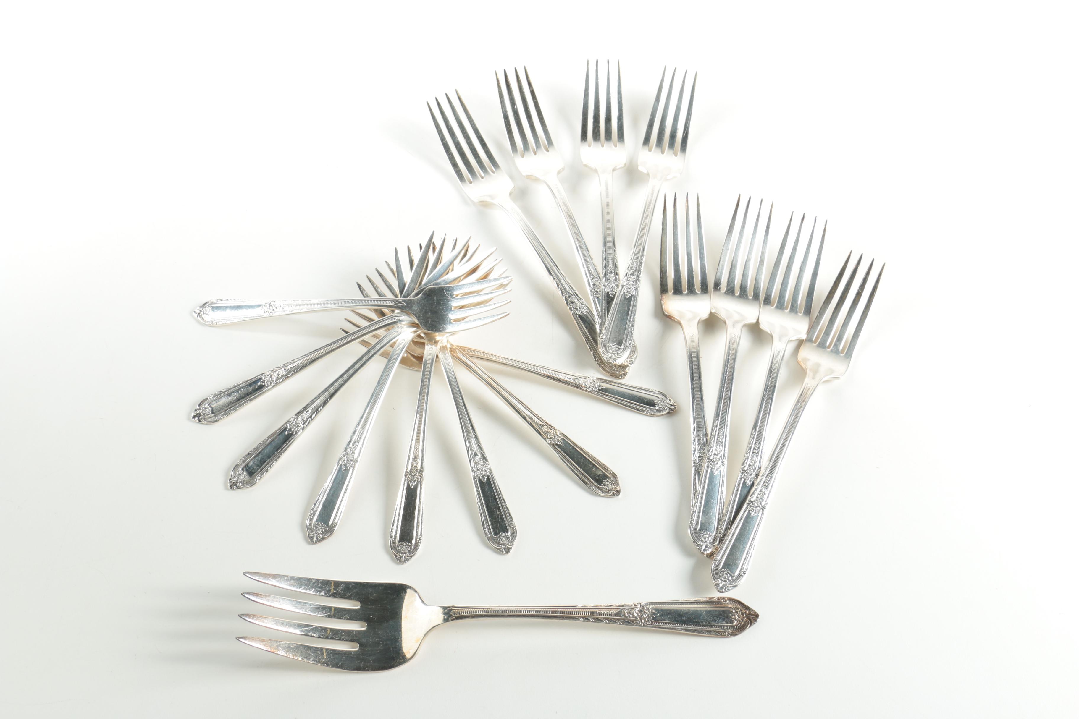 Assortment of WM Rogers "Cotillion" Silver Plated Flatware