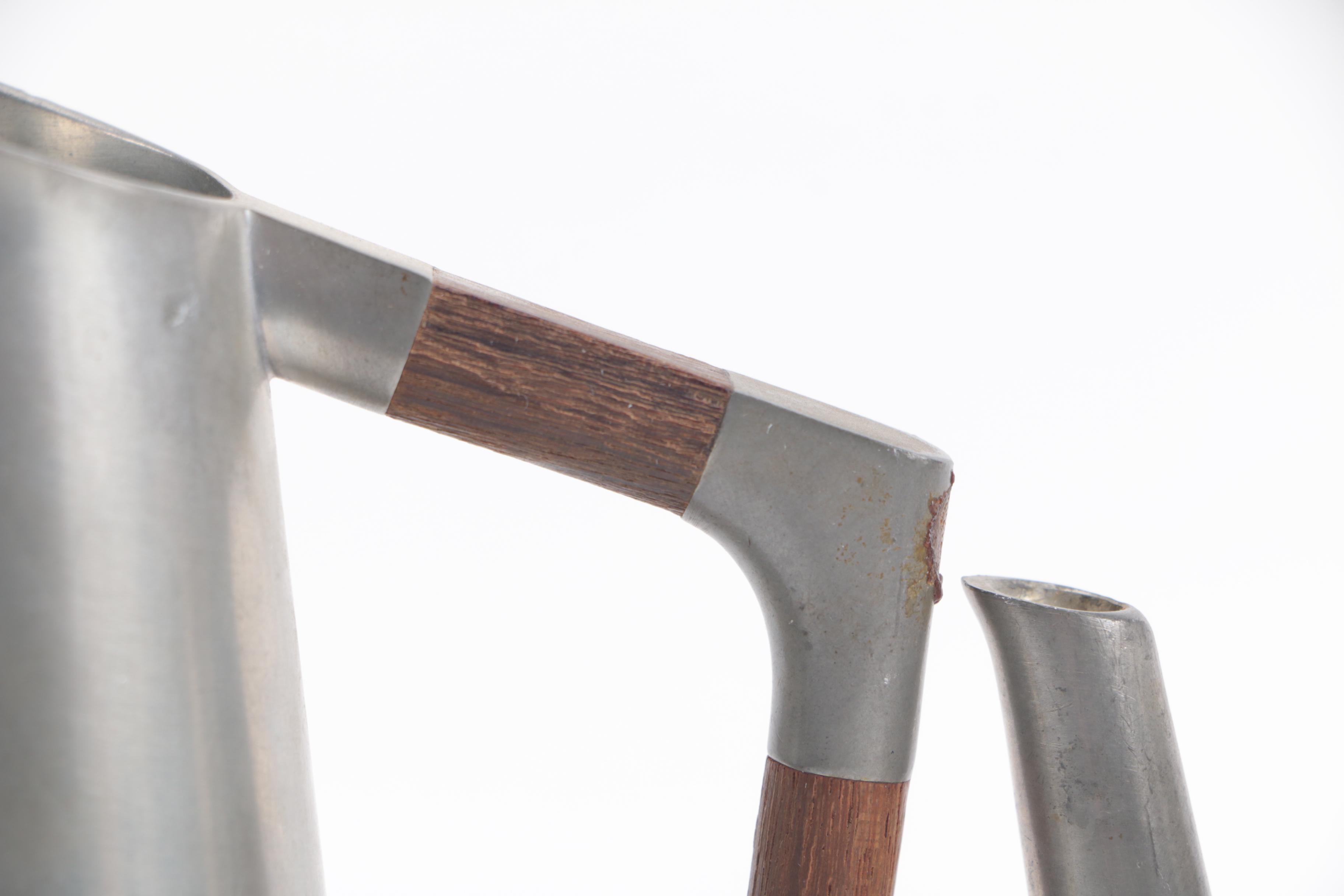 Royal Holland Mid Century Modern Teak and Pewter Serveware