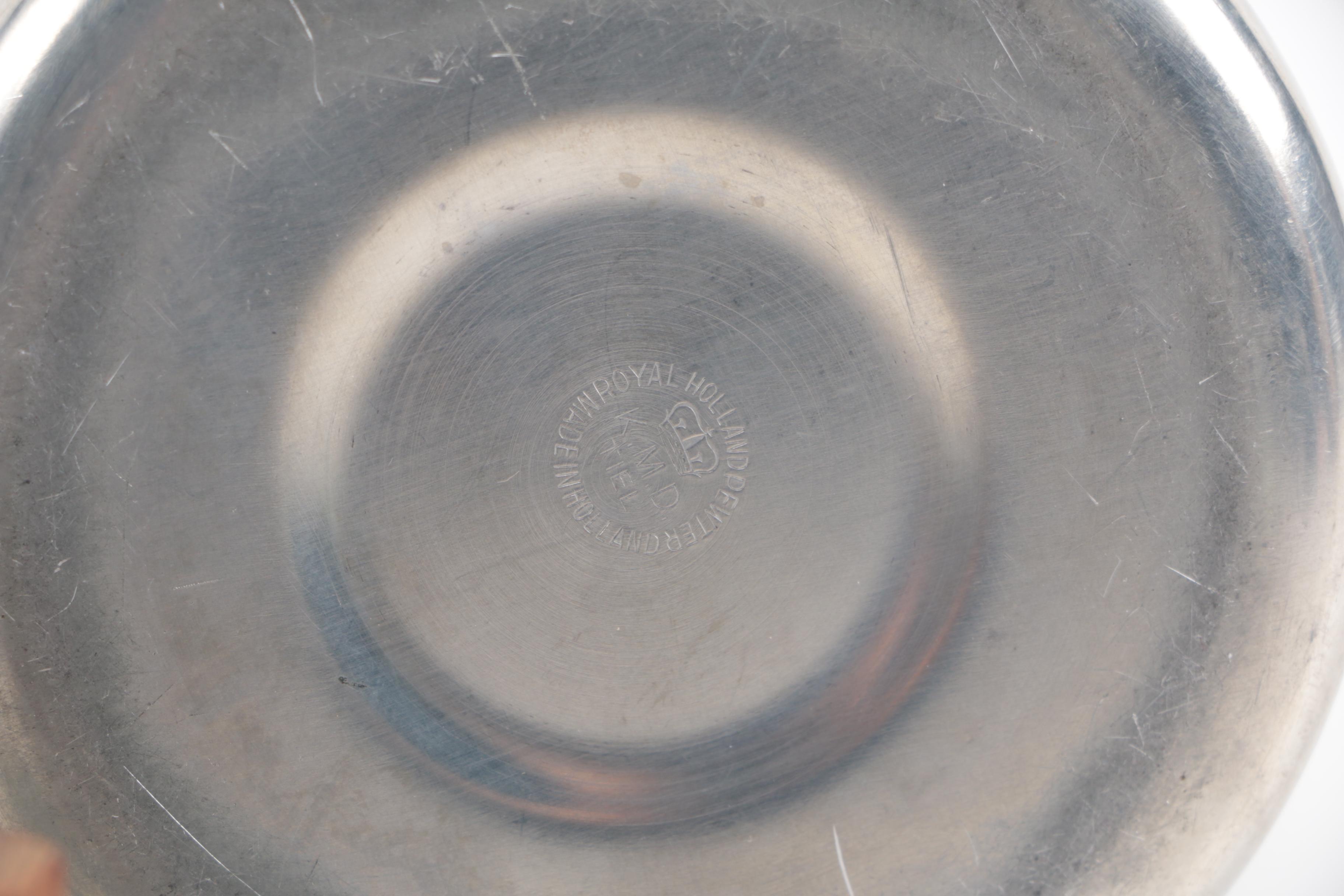 Royal Holland Mid Century Modern Teak and Pewter Serveware