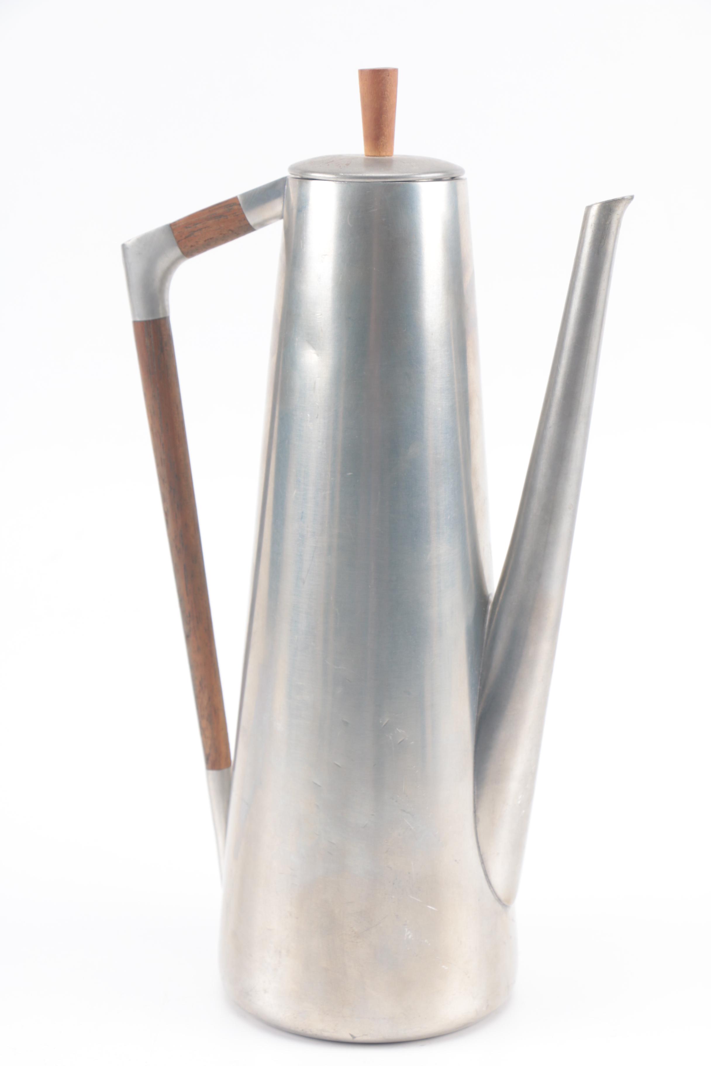 Royal Holland Mid Century Modern Teak and Pewter Serveware