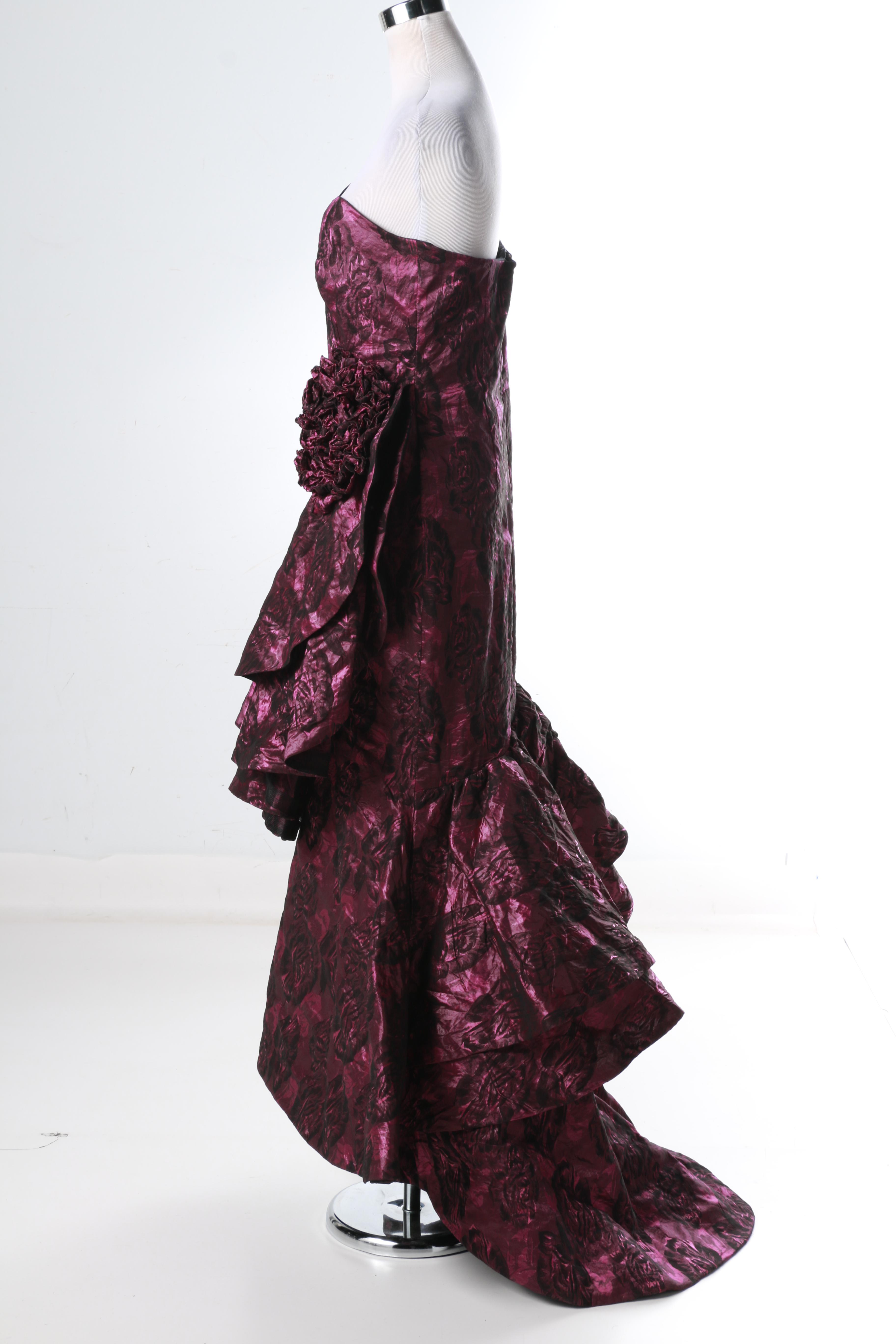 One Shoulder Formal Ruffle Gown