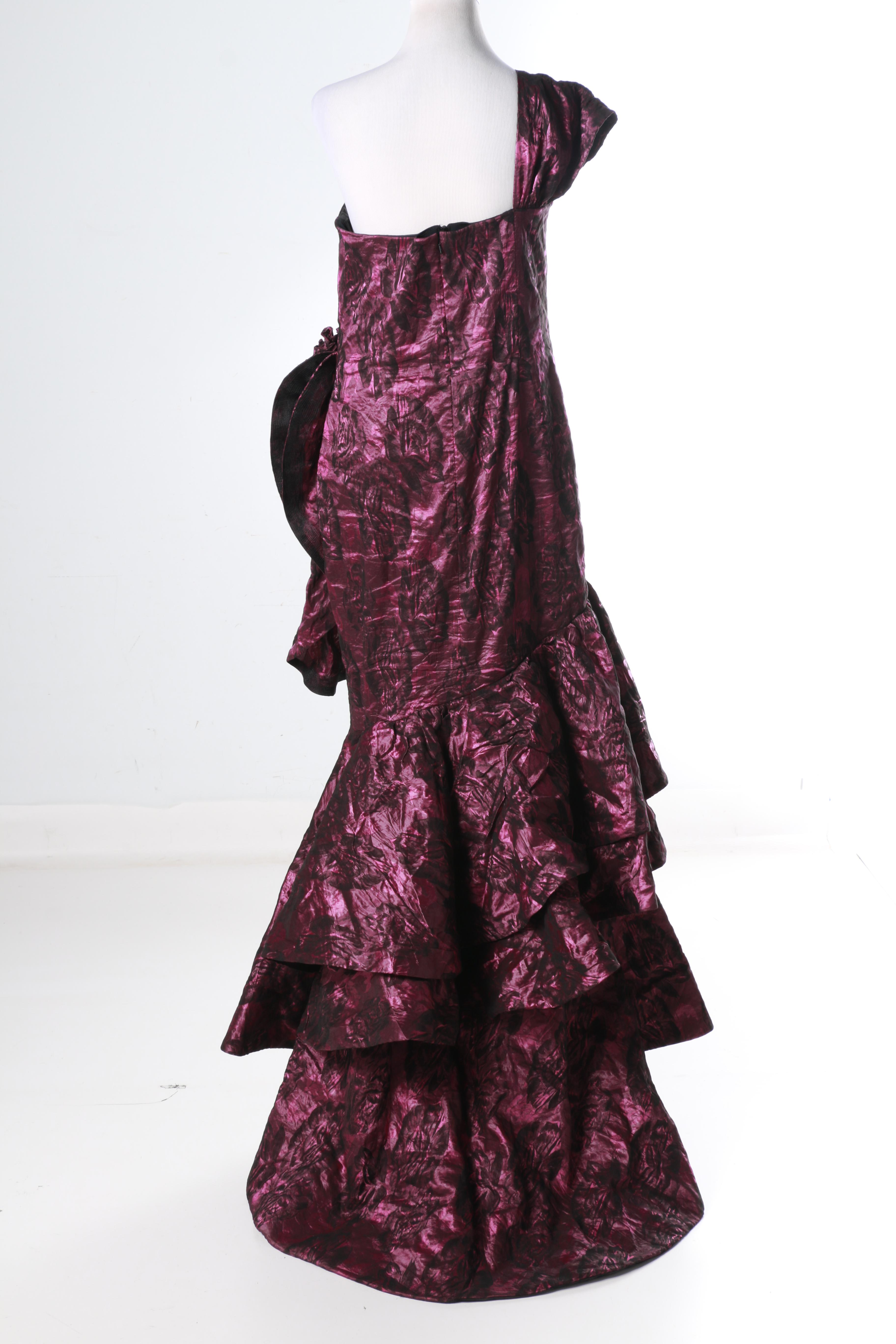 One Shoulder Formal Ruffle Gown