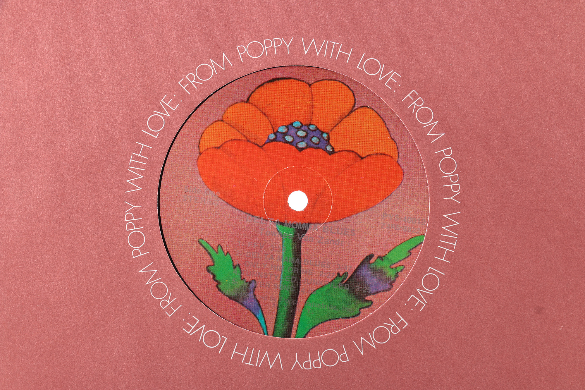 Townes Van Zandt "Delta Momma Blues" Promotional Poppy Records LP