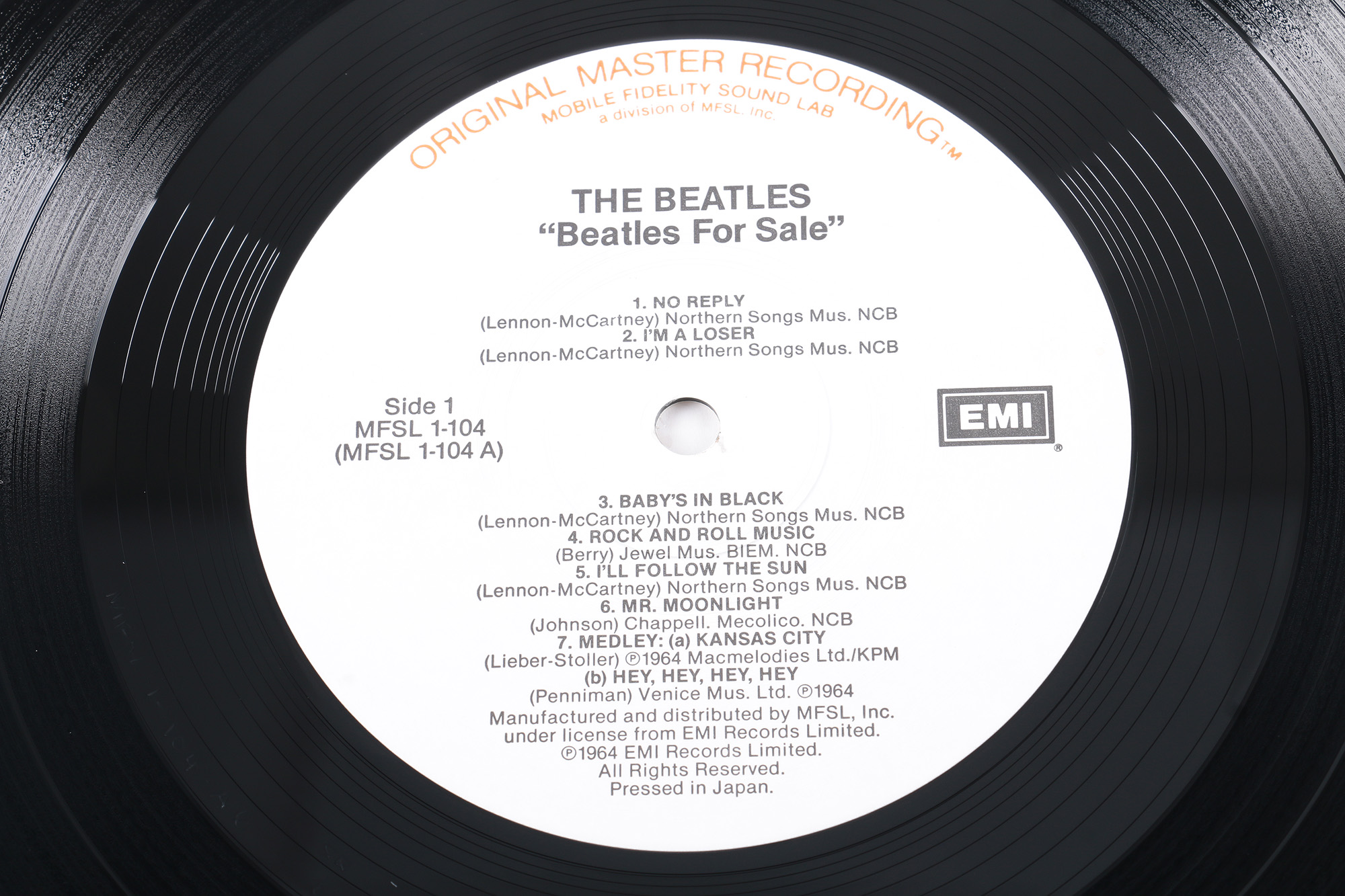 The Beatles "Beatles For Sale" Original Master Recording LP