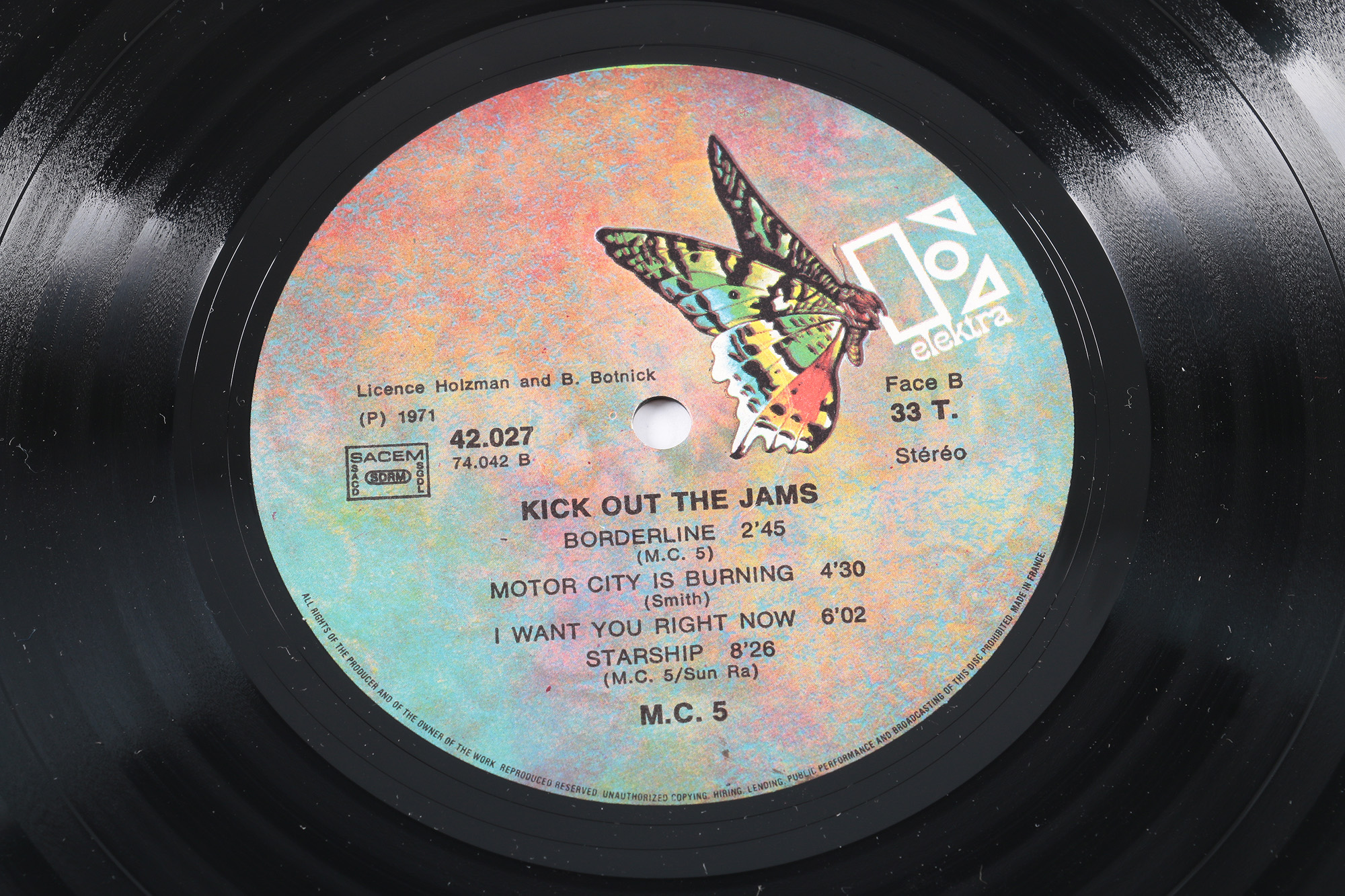 MC5 "Kick Out The Jams" Original French Pressing LP