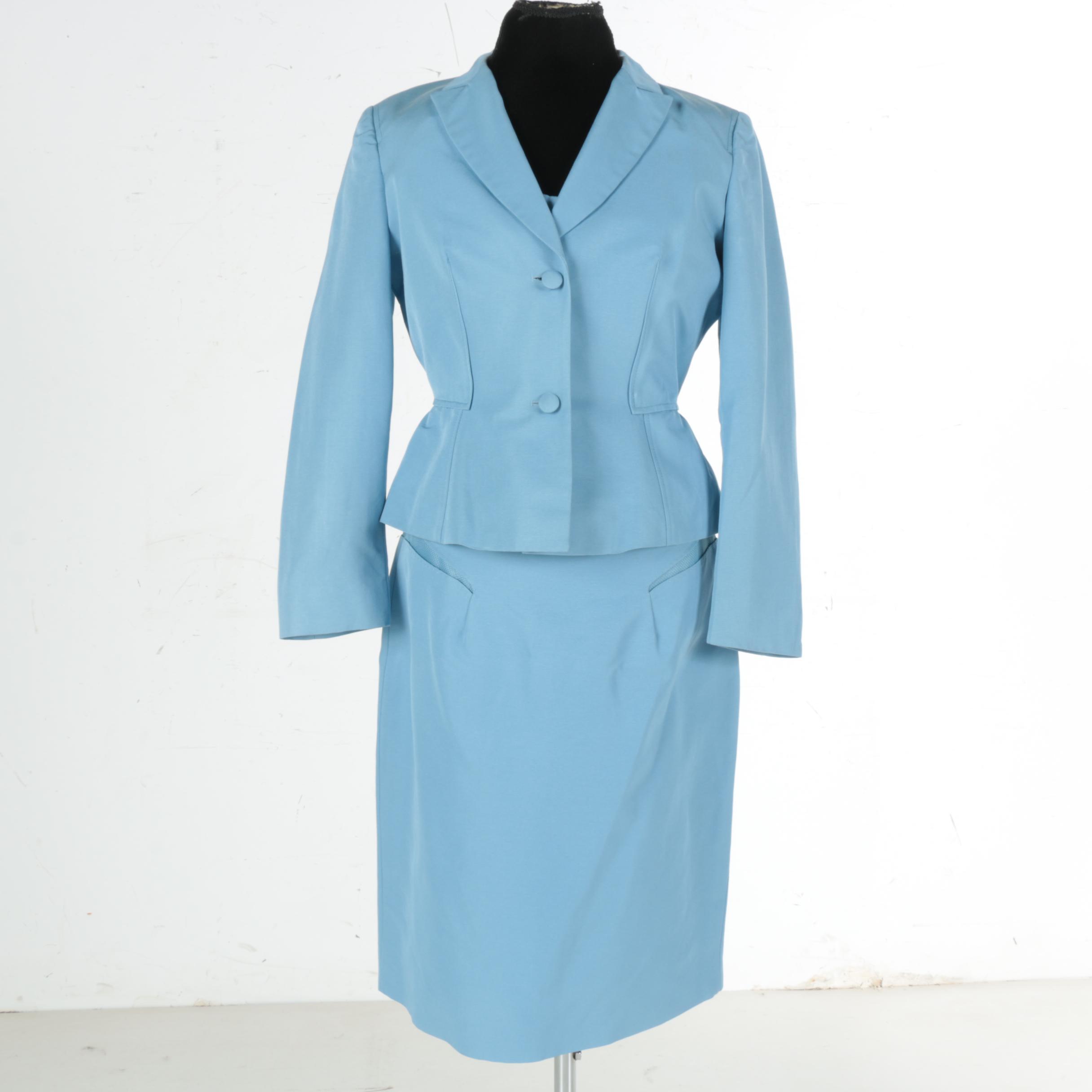Luca Luca Blue Skirt Suit