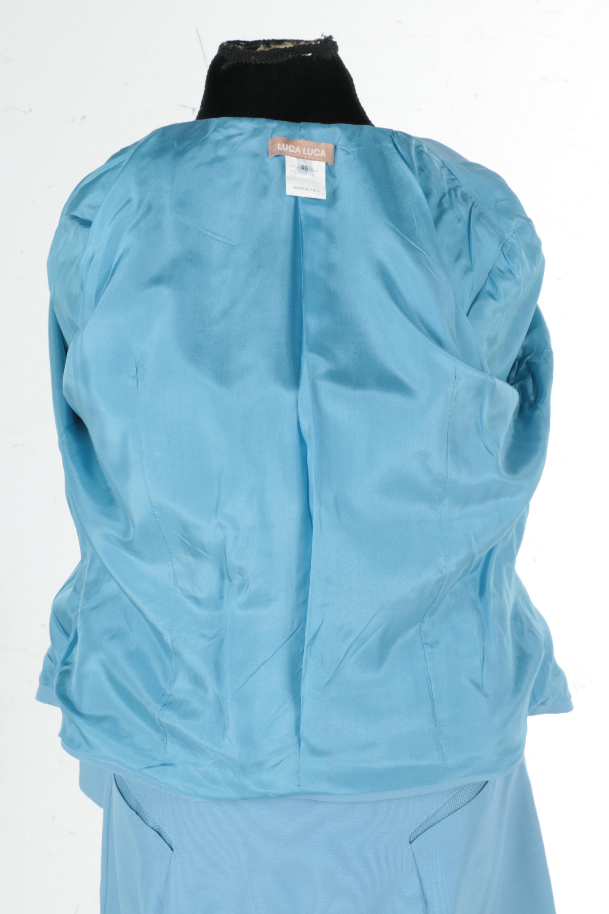 Luca Luca Blue Skirt Suit