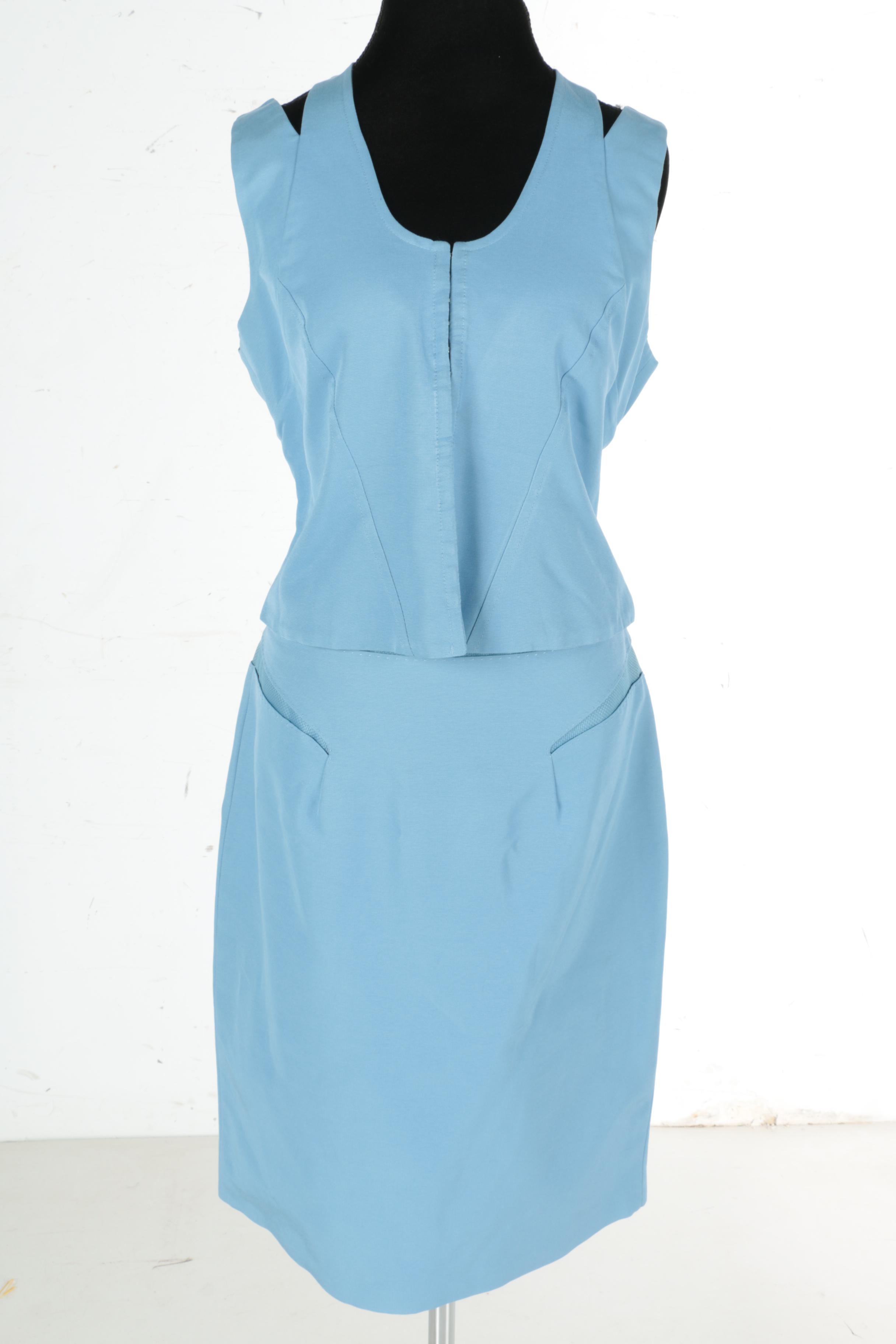 Luca Luca Blue Skirt Suit