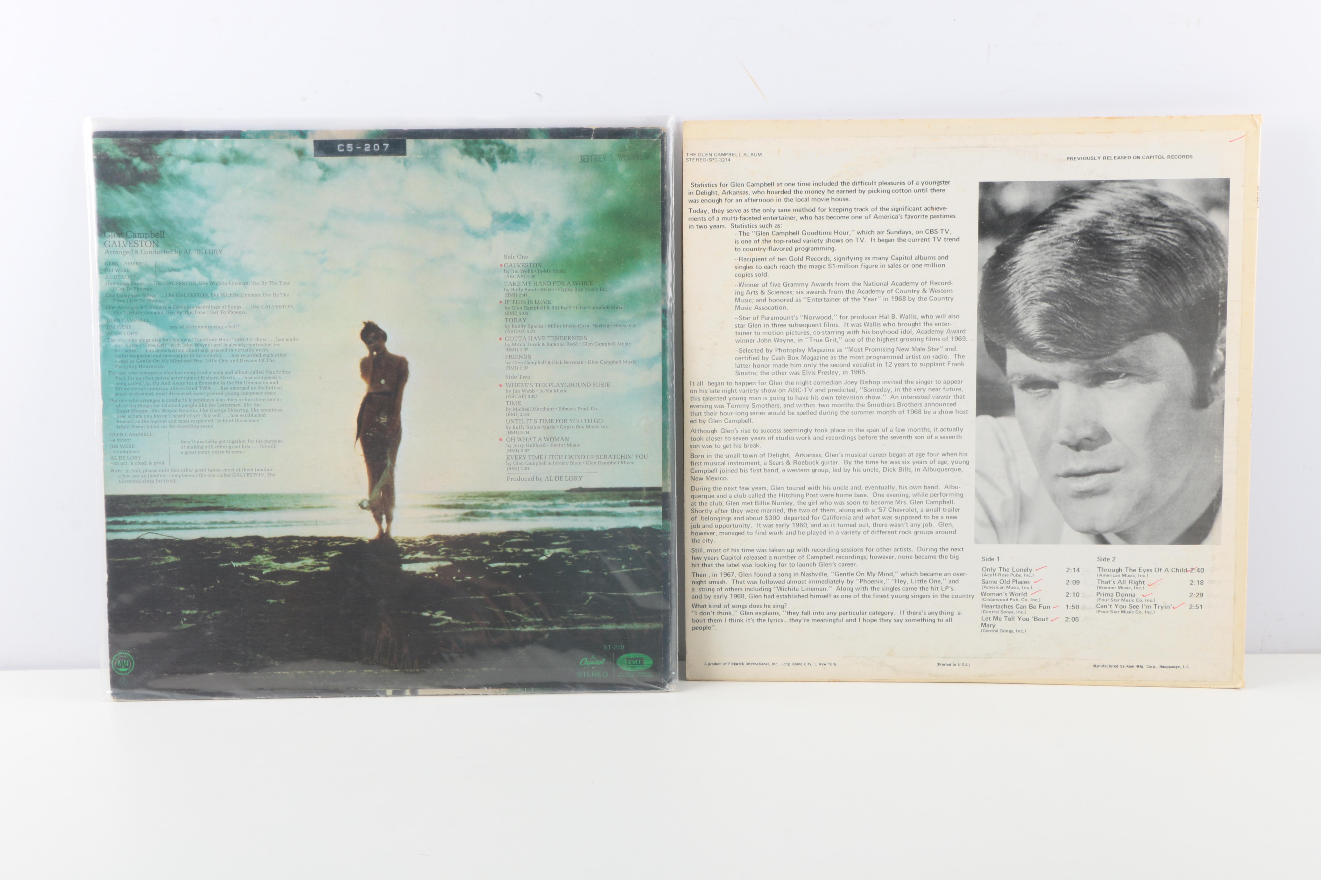 Glen Campbell and Bobbie Gentry LPs Including "Wichita Lineman"
