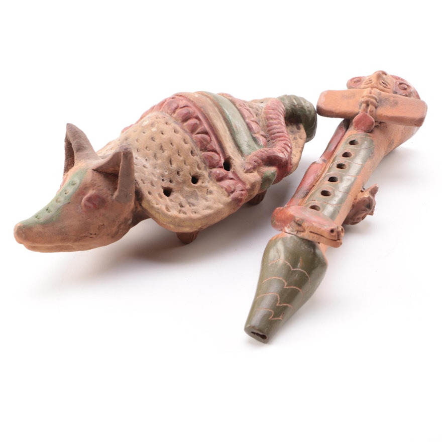Handmade Clay Animal Form Whistles
