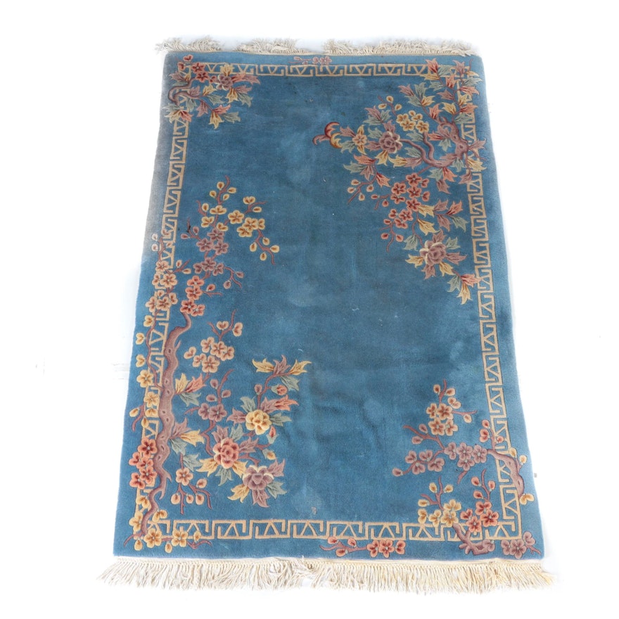 Tufted and Carved Chinese Nichols-Style Area Rug