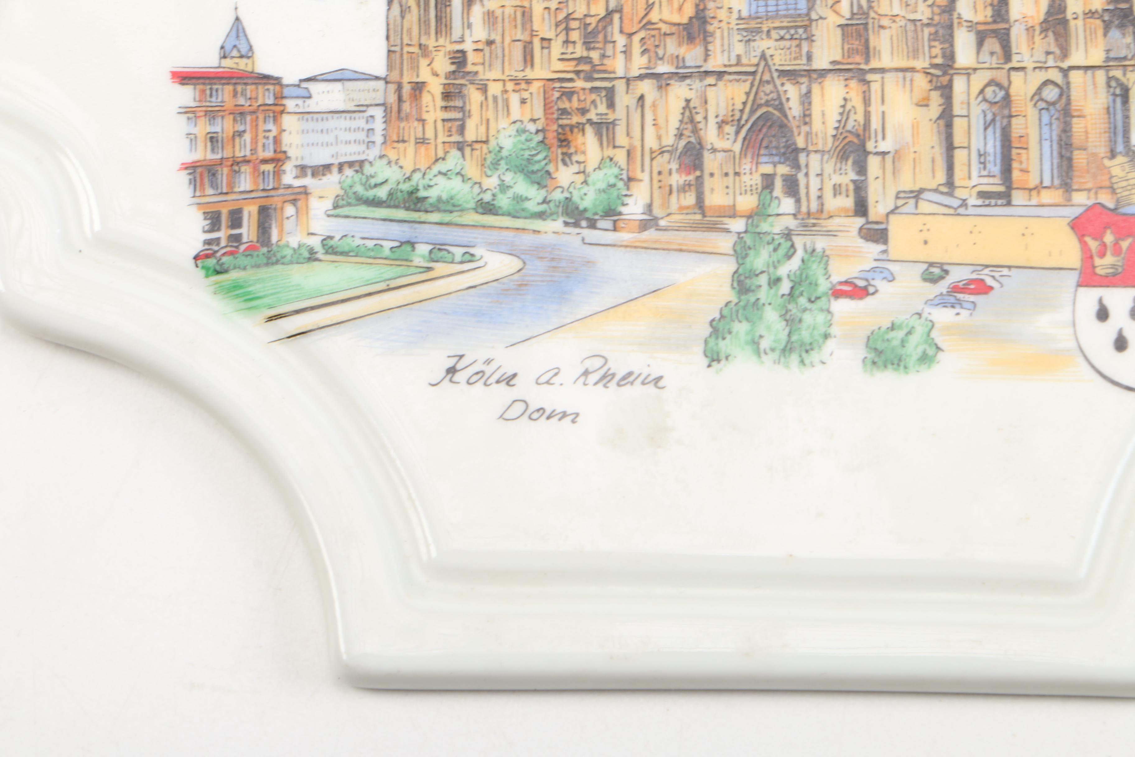 Collection of Vintage Prints Mounted to Wood and Ceramic