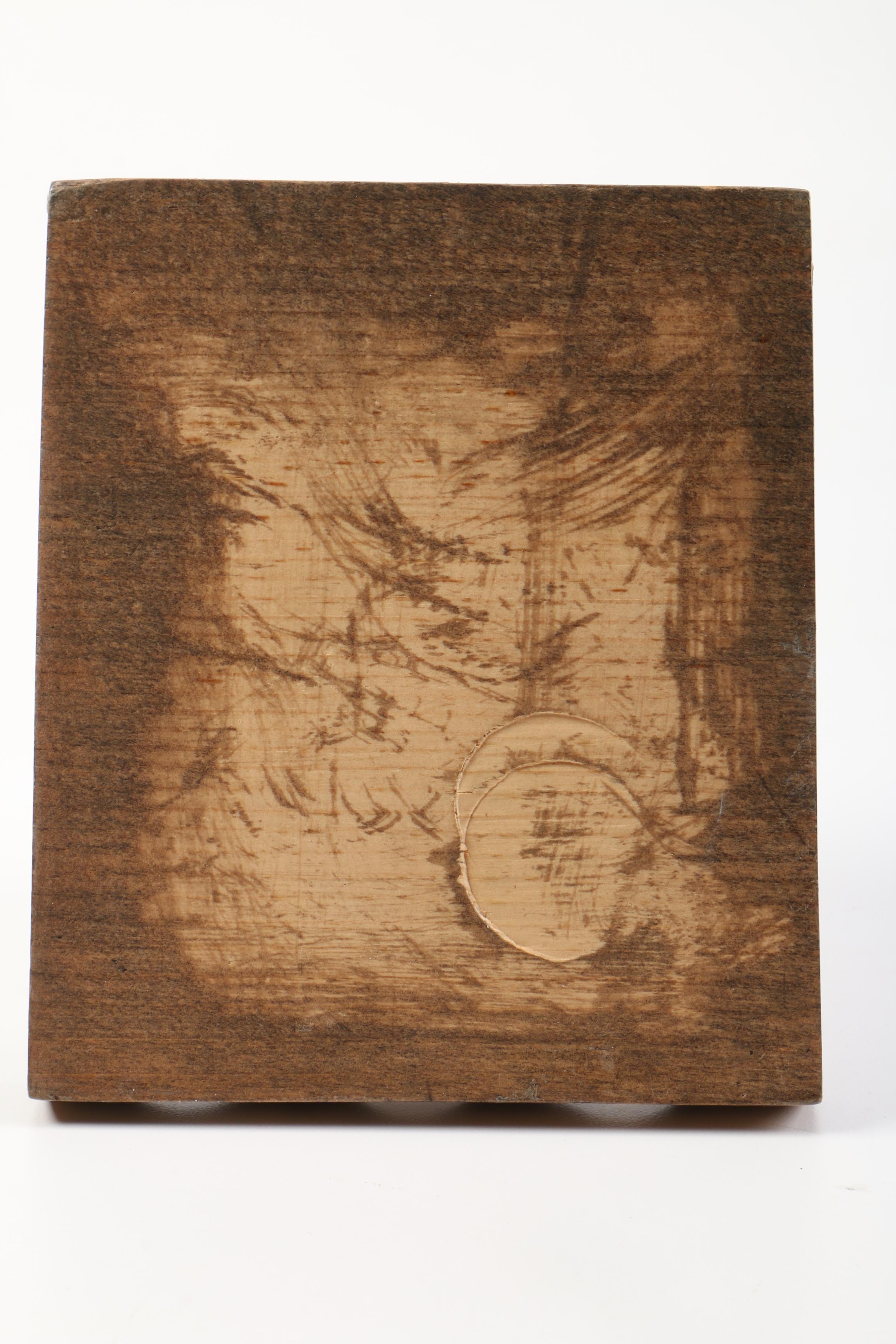 Collection of Vintage Prints Mounted to Wood and Ceramic