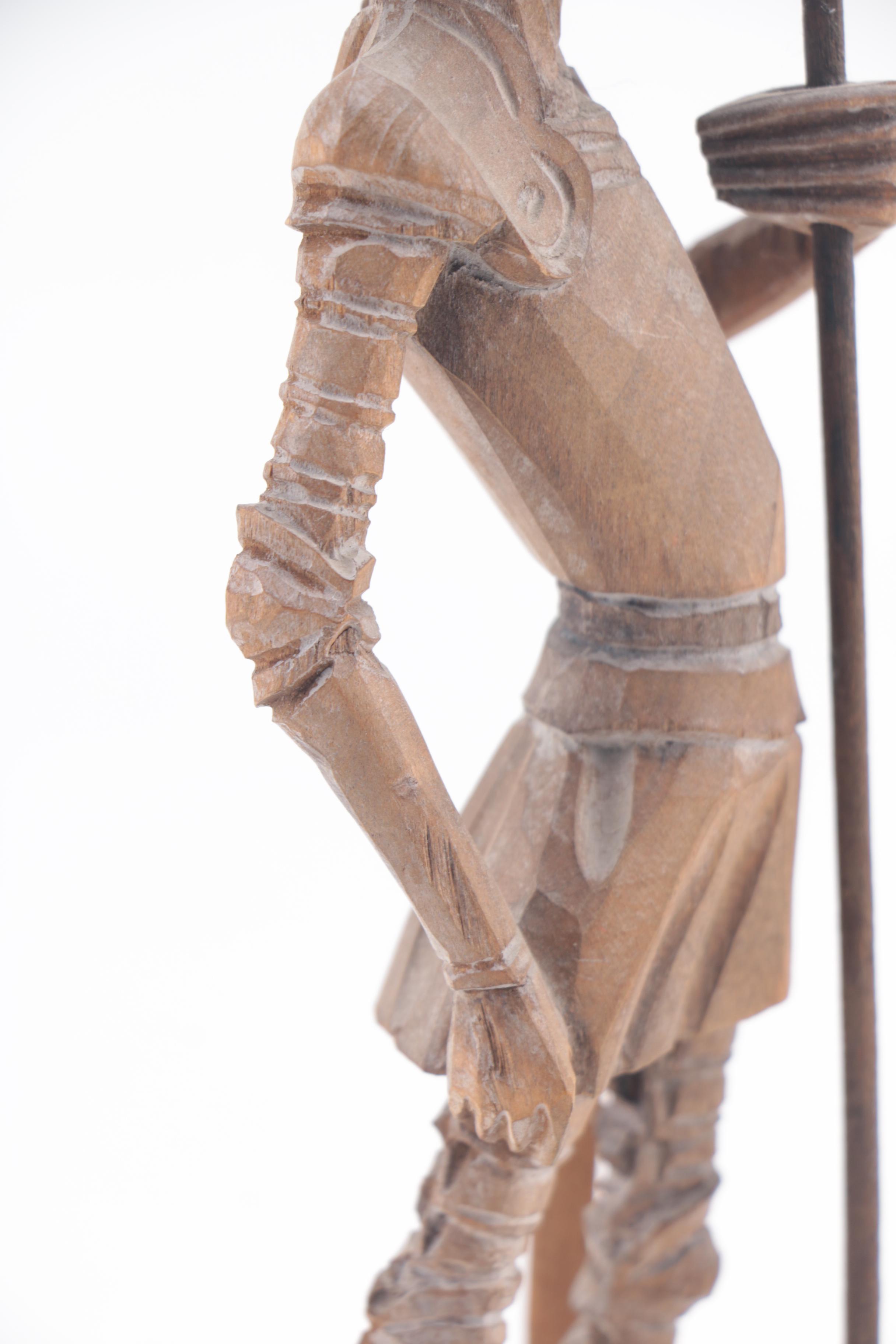 Vintage Ouro Carved Wooden Don Quixote Figurine