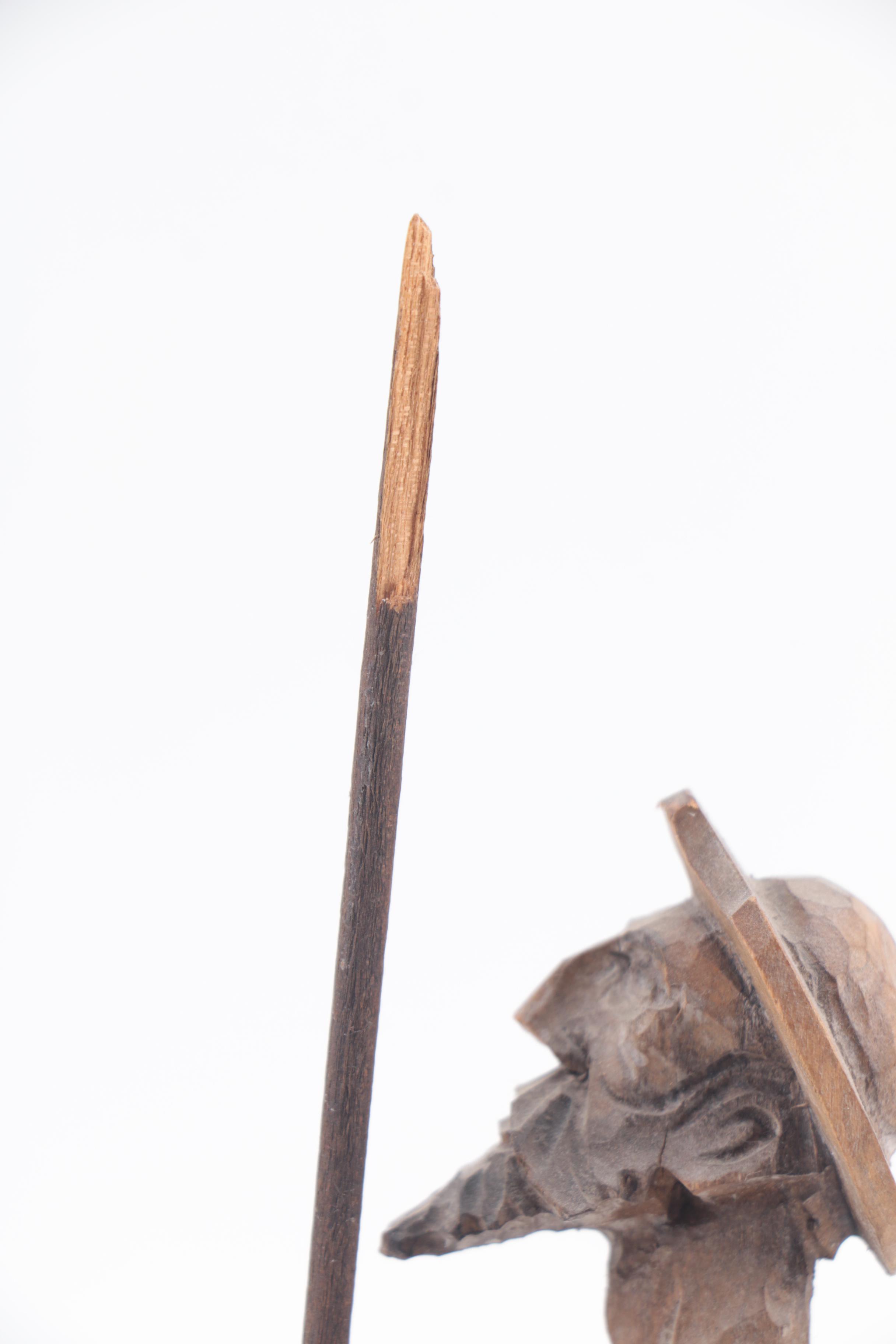 Vintage Ouro Carved Wooden Don Quixote Figurine