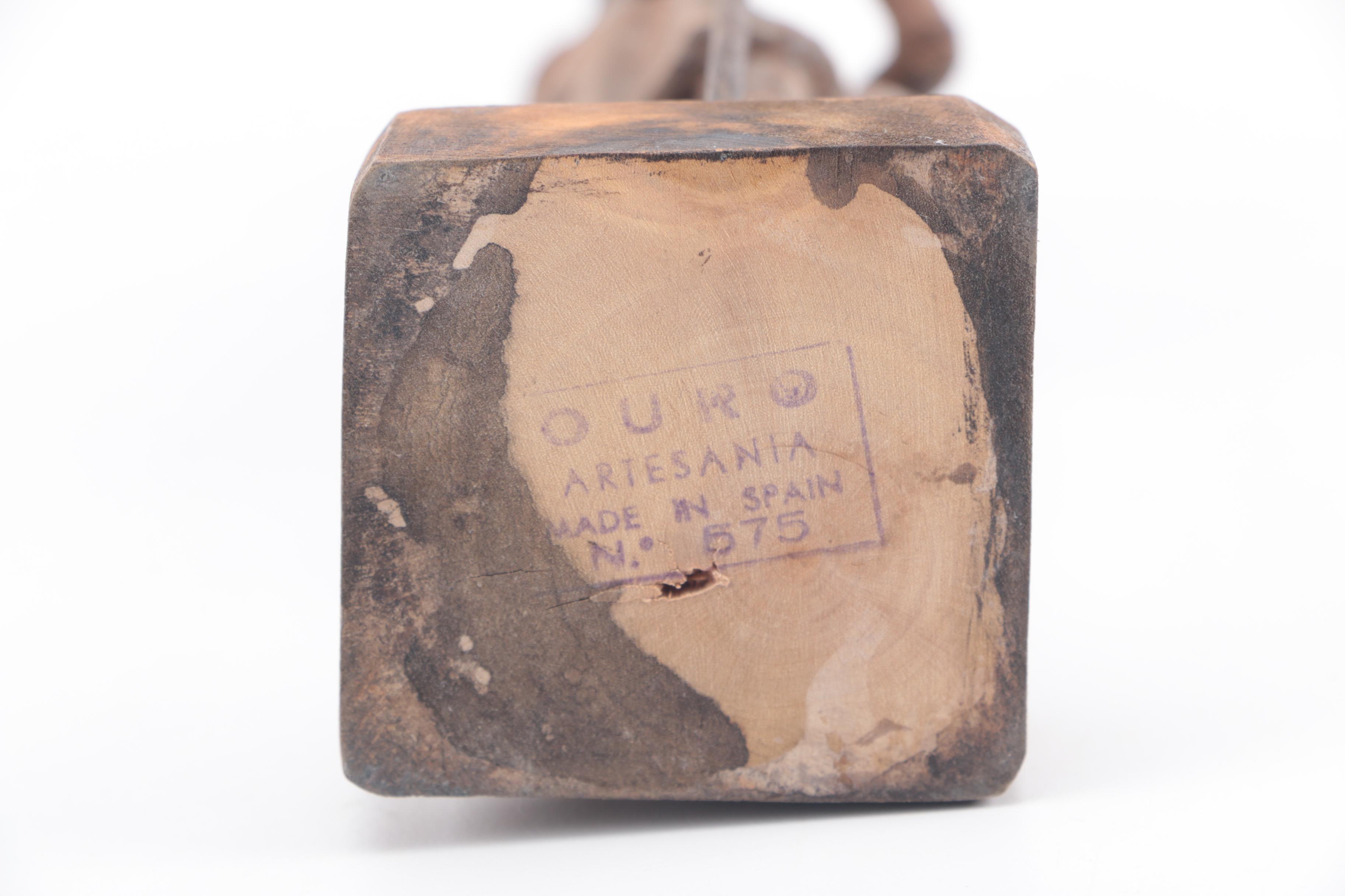 Vintage Ouro Carved Wooden Don Quixote Figurine