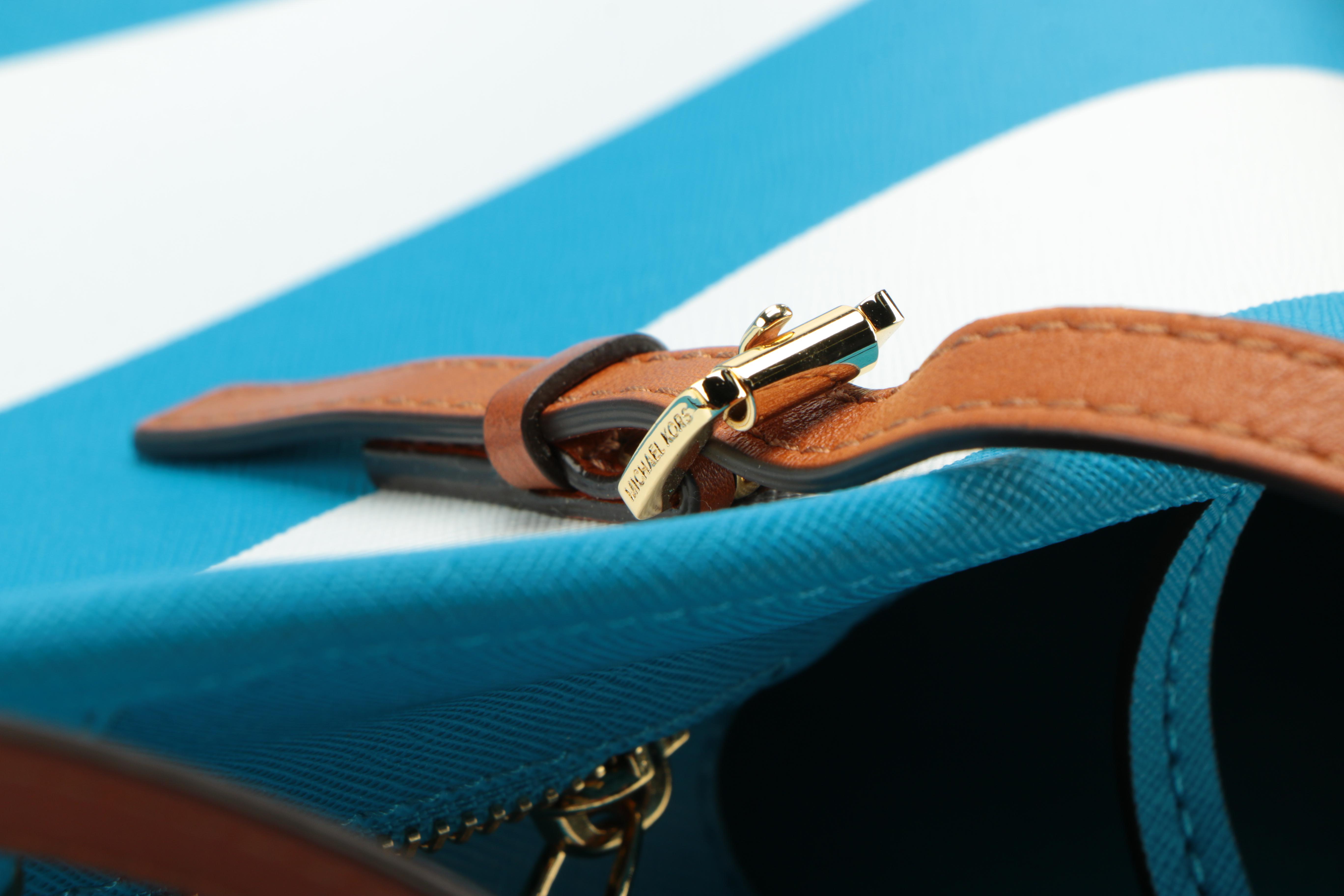 Michael Kors Striped Saffiano Leather Tote