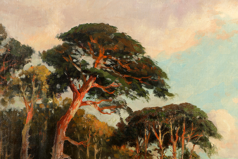 Albert Blätter Oil Painting on Canvas of German Landscape