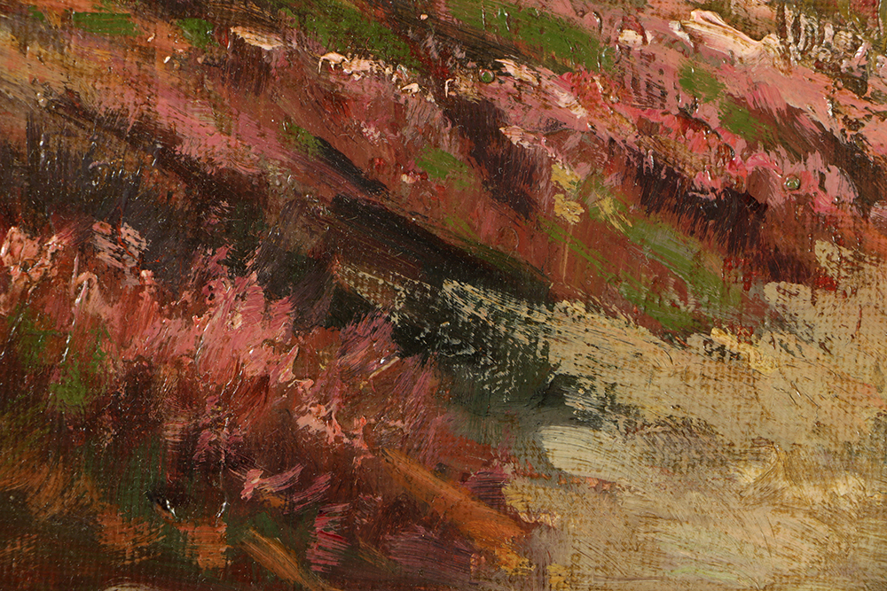 Albert Blätter Oil Painting on Canvas of German Landscape