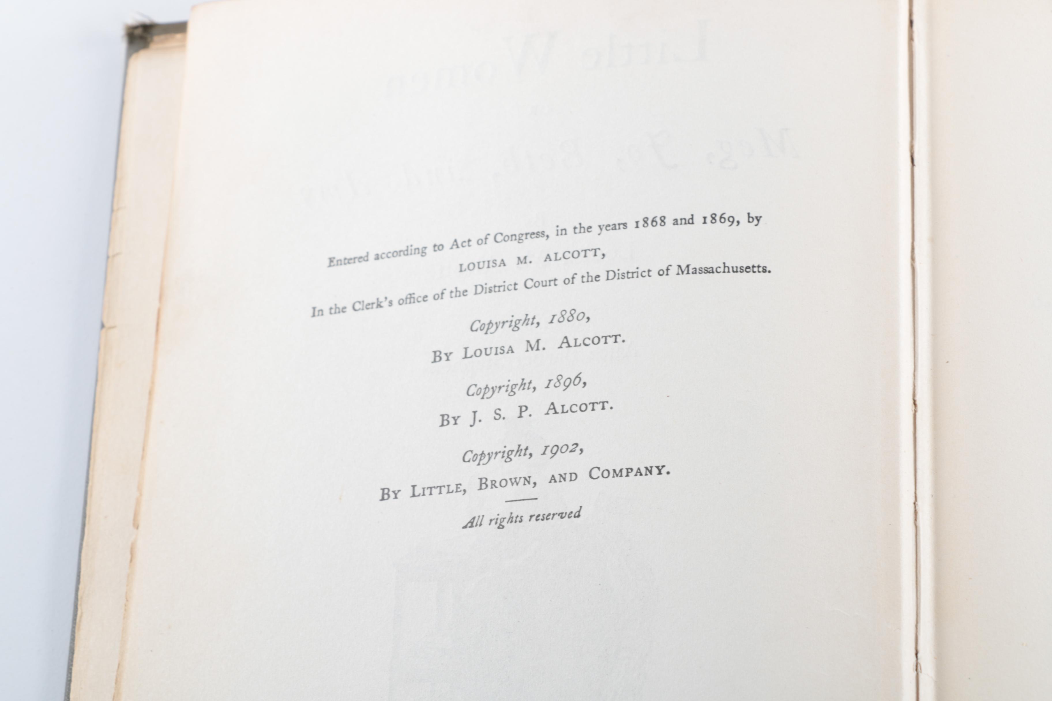 1906 "Little Women" and 1907 "Little Men" by Louisa M. Alcott