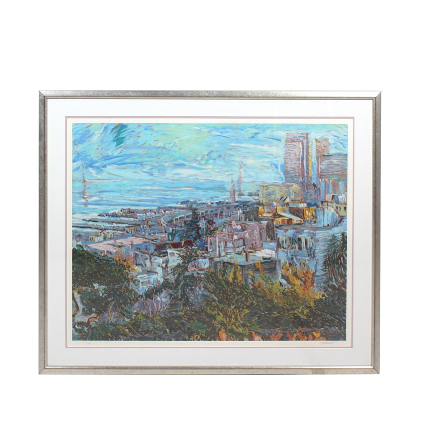 Serigraph "View With Bay Bridge" by Marco Sassone