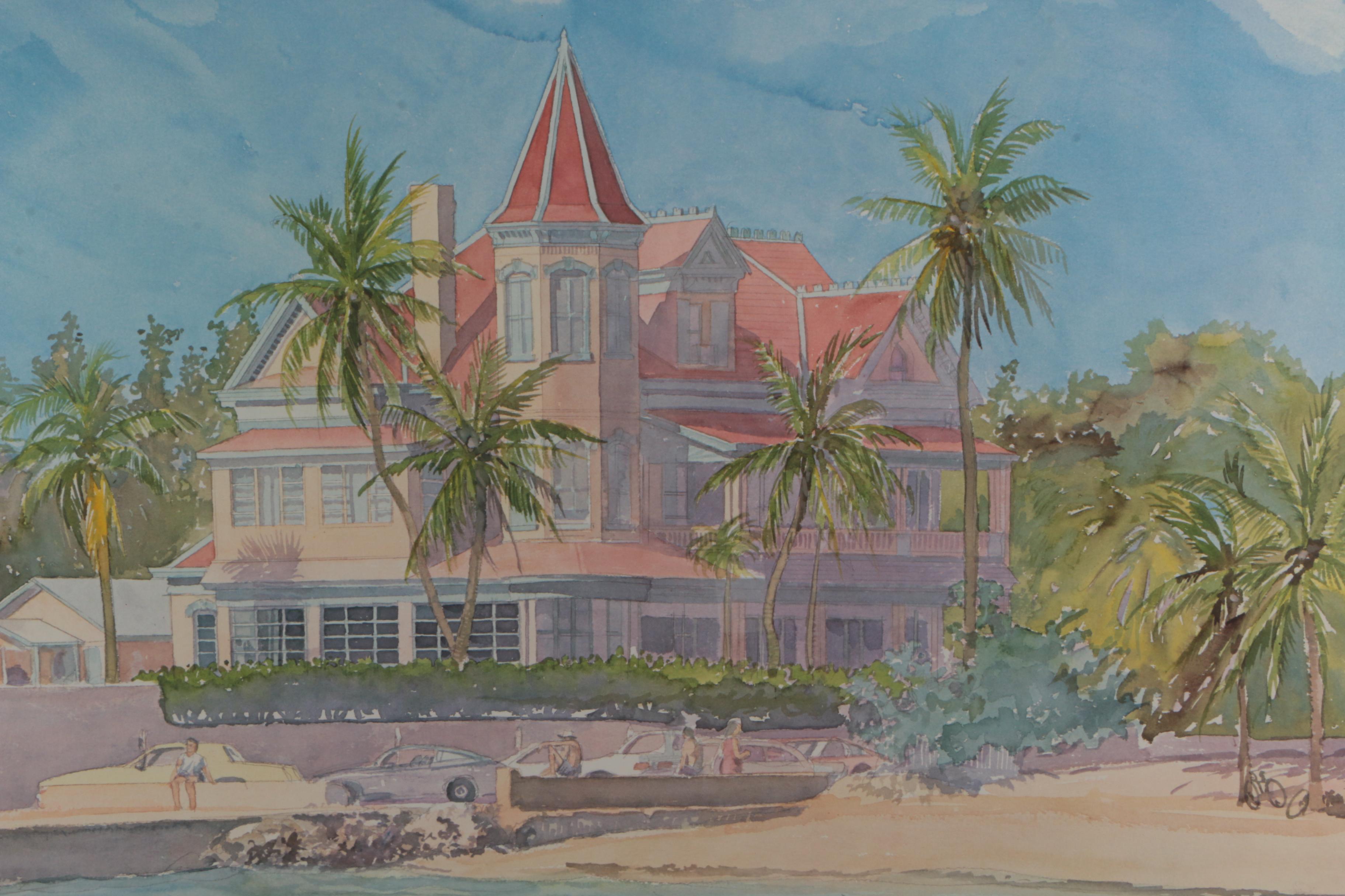 Robert Kennedy Limited Edition Offset Lithograph "Southernmost House, Key West"