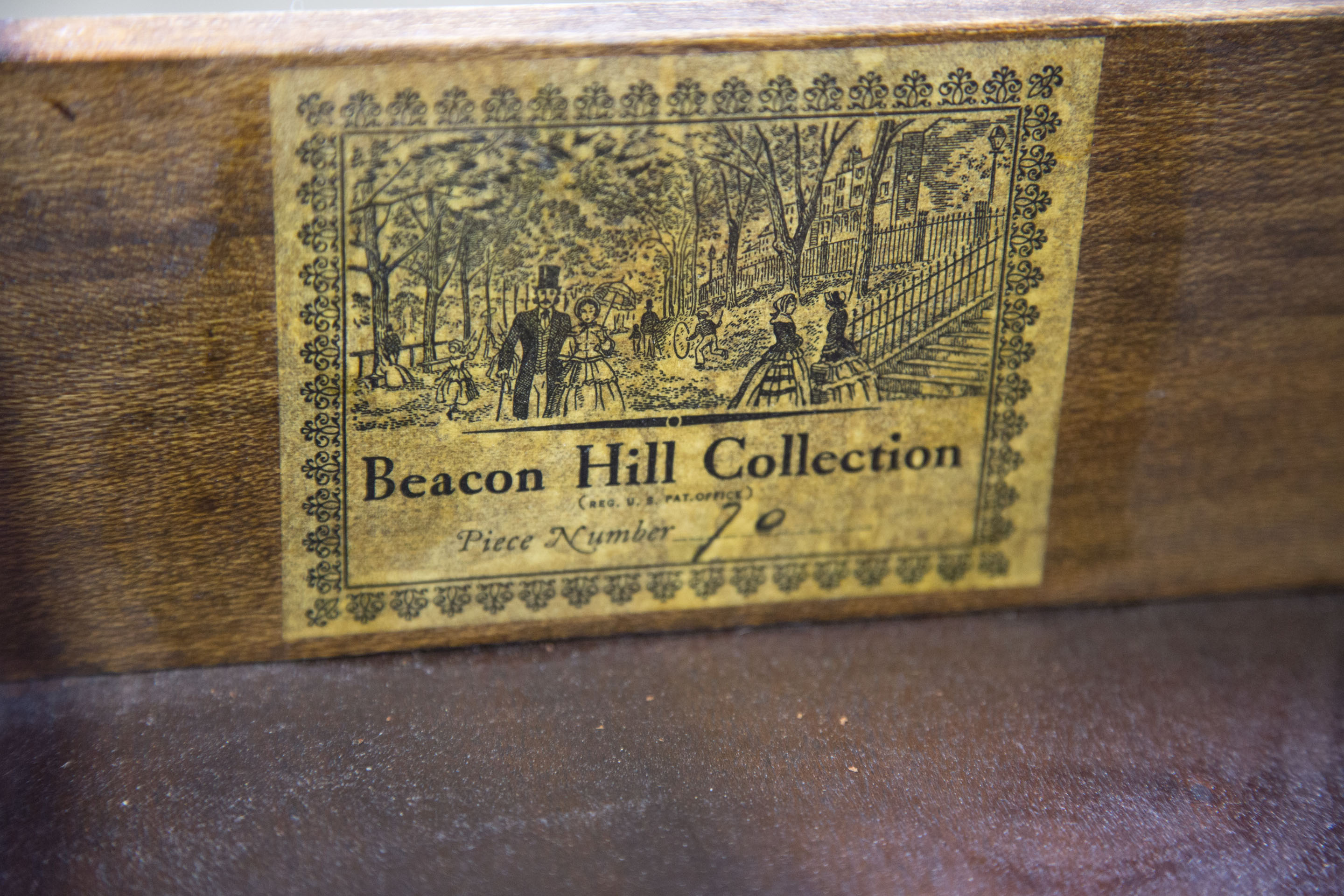 Vintage Georgian Style Mahogany Pedestal Desk by Beacon Hill