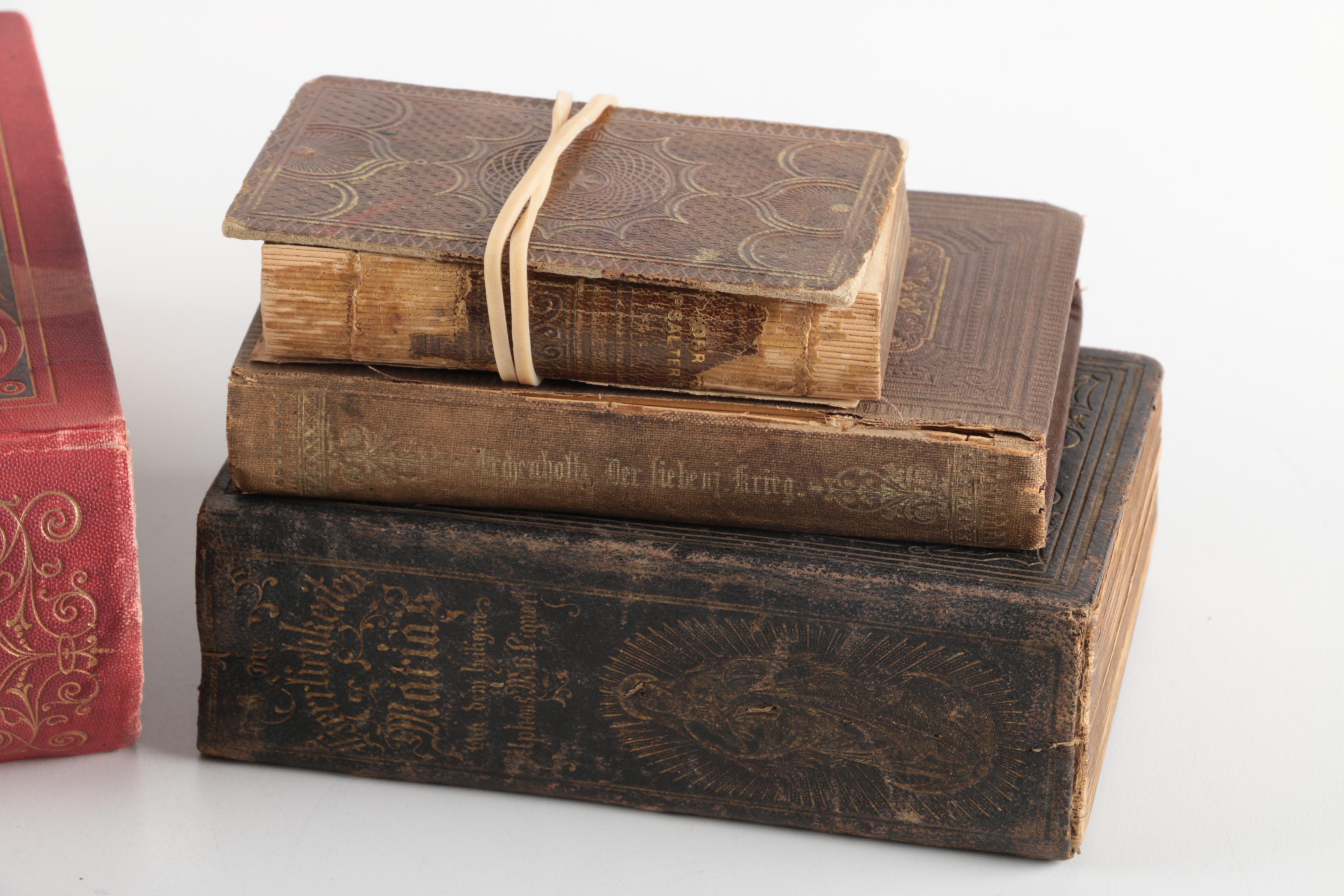 Eight Antique German Books