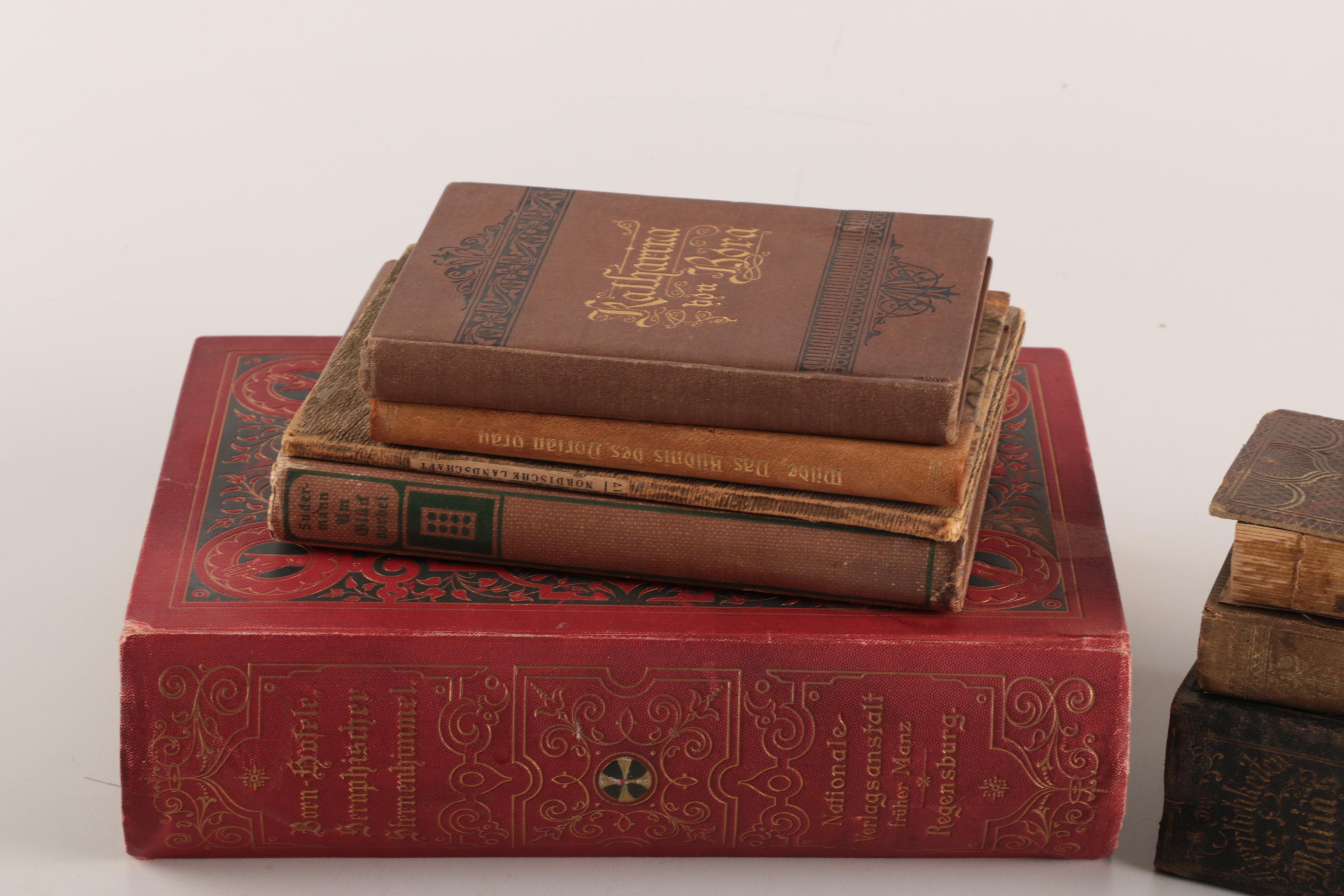 Eight Antique German Books