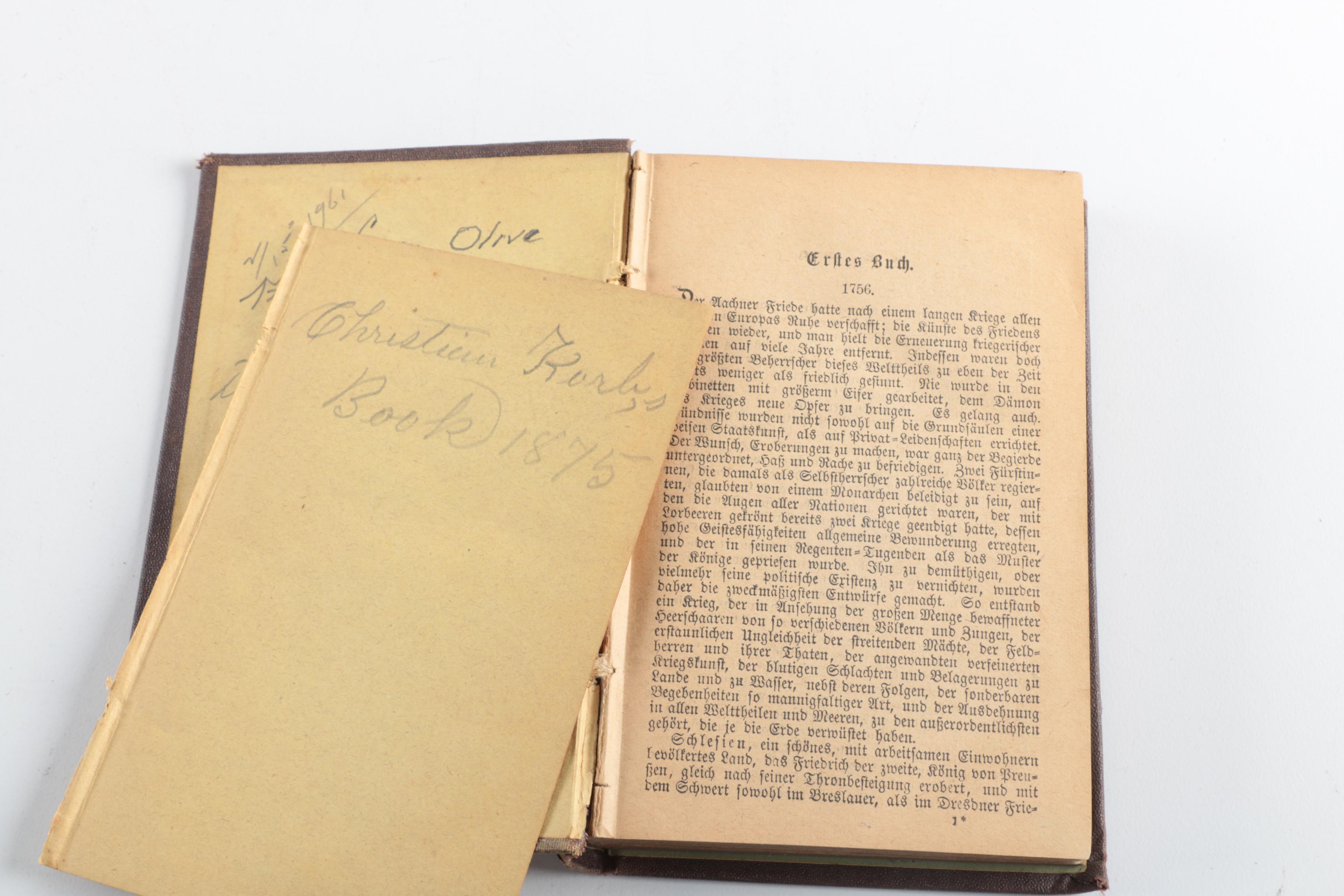 Eight Antique German Books