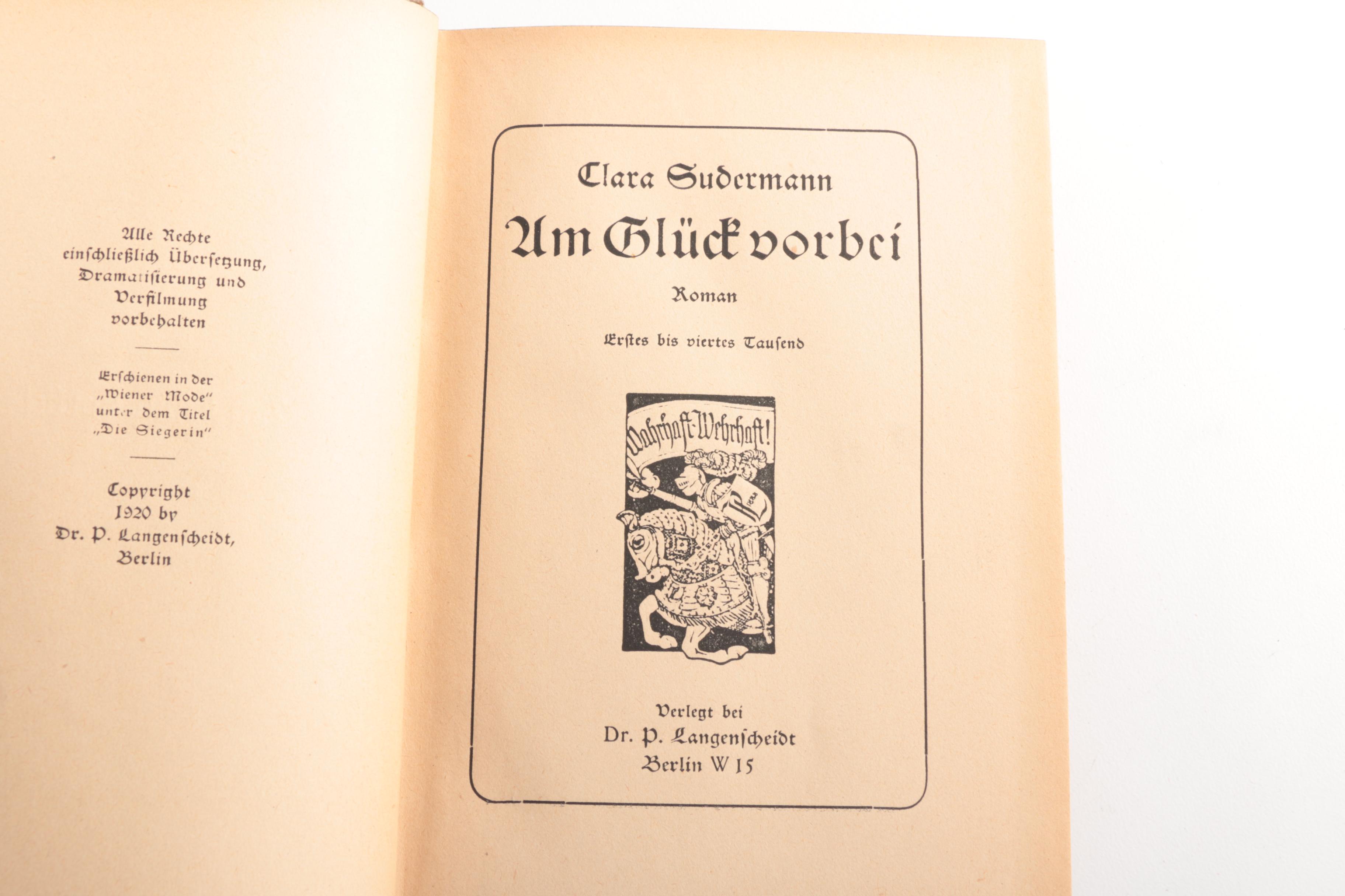 Eight Antique German Books