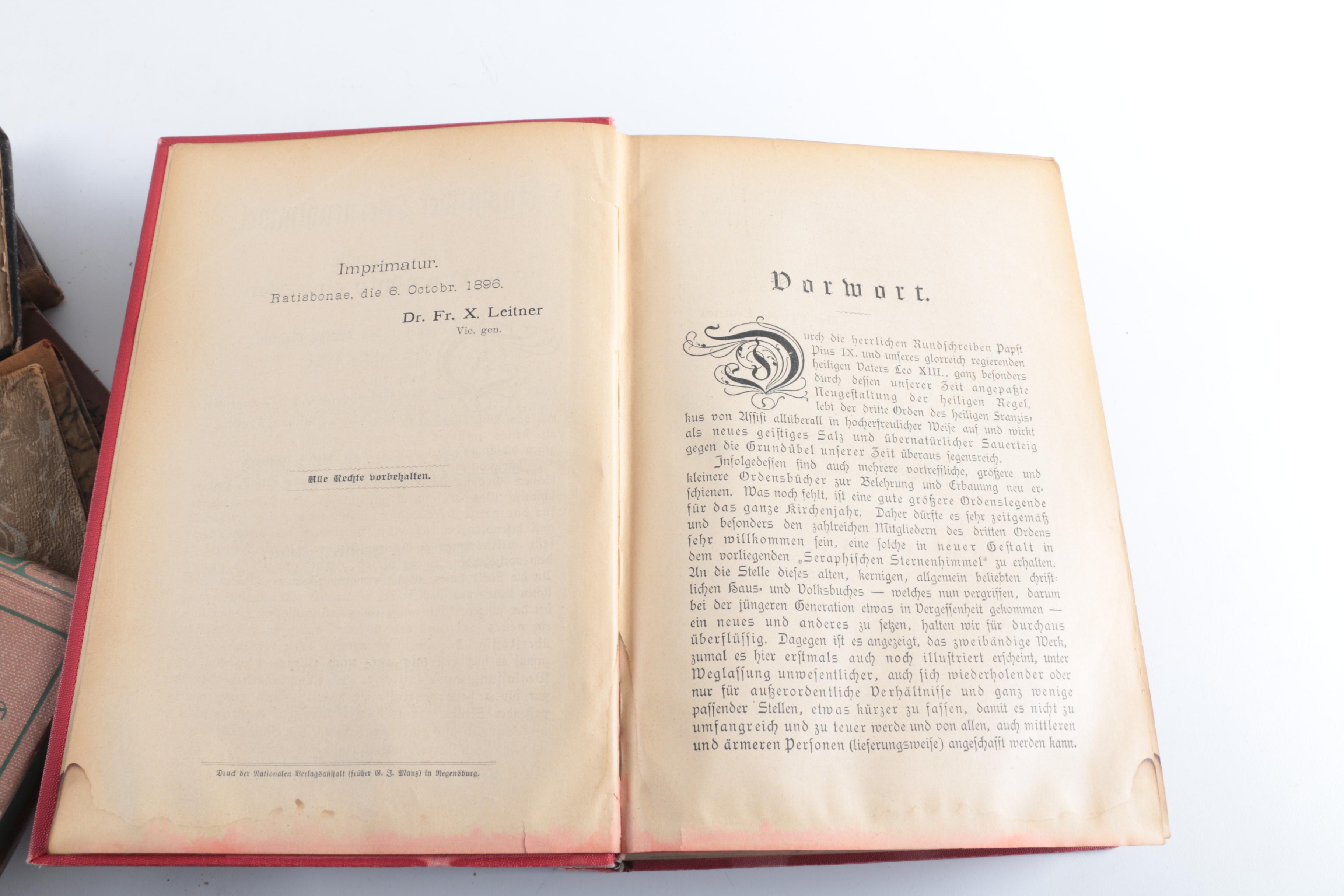 Eight Antique German Books