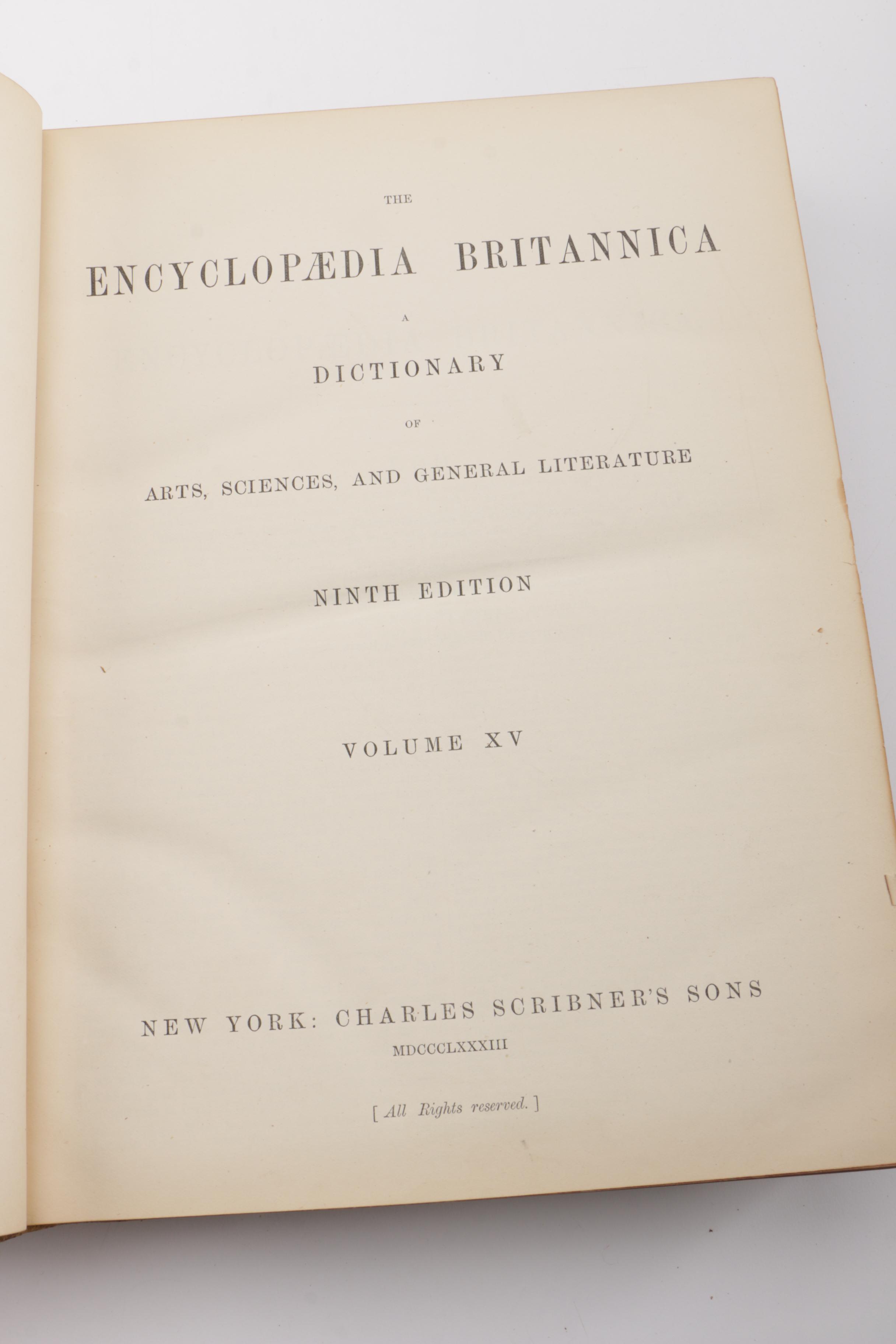 Antique Ninth Edition "Encyclopedia Britannica" Collection