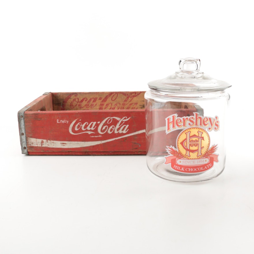 Vintage Coca-Cola and Hershey's Chocolate Containers