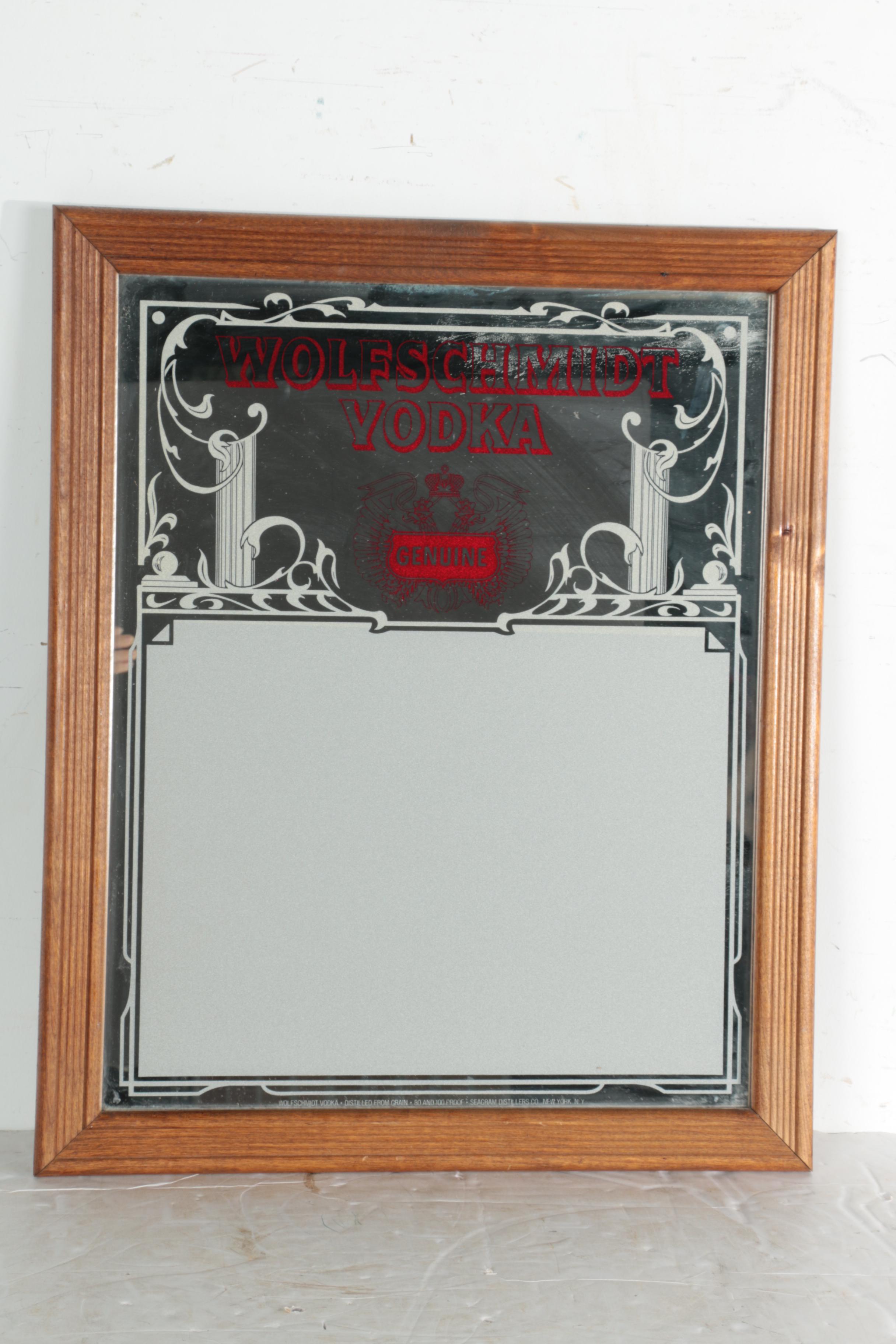 Bar Mirrors and Signs Including Pabst Blue Ribbon and Jägermeister