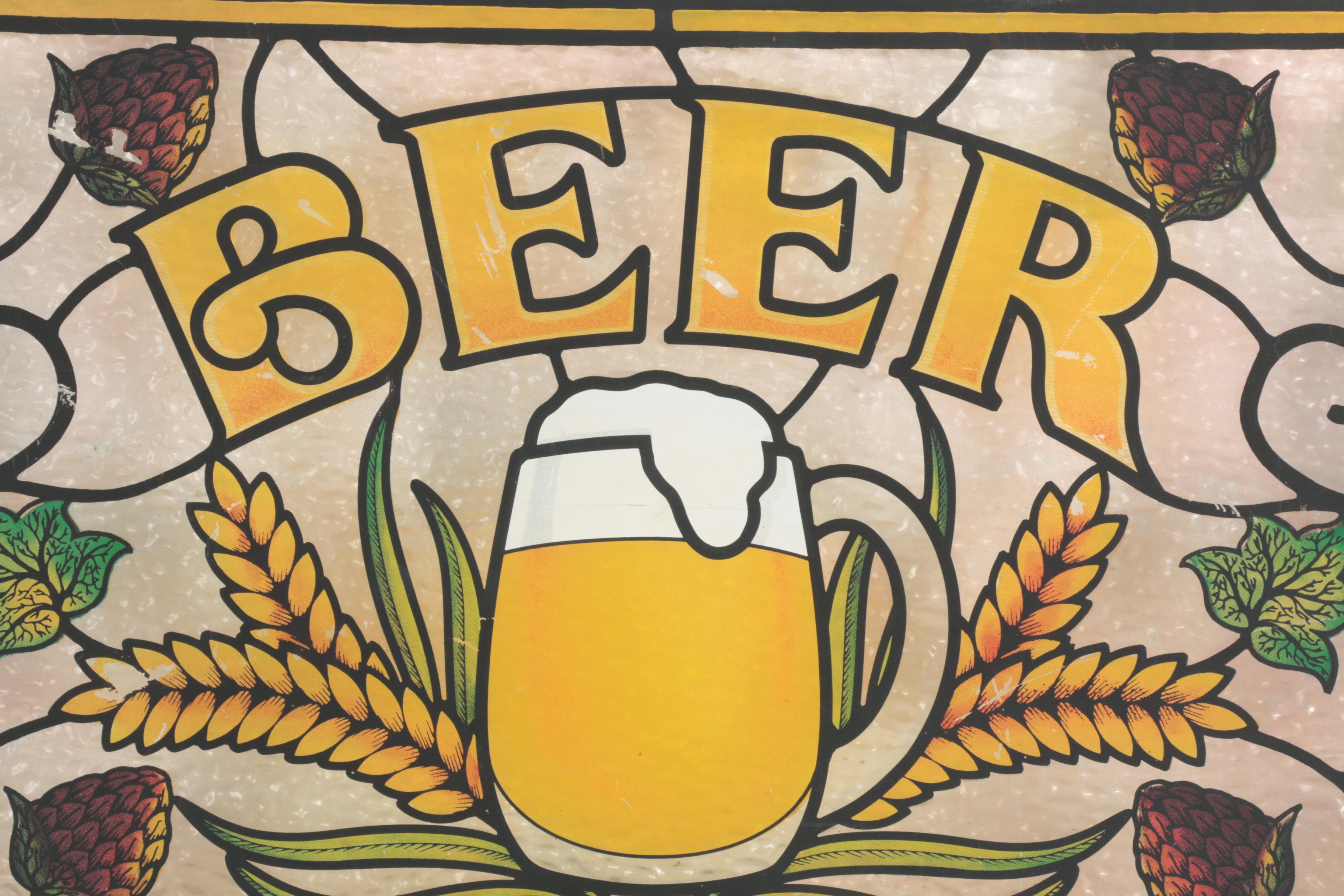 Bar Mirrors and Signs Including Pabst Blue Ribbon and Jägermeister