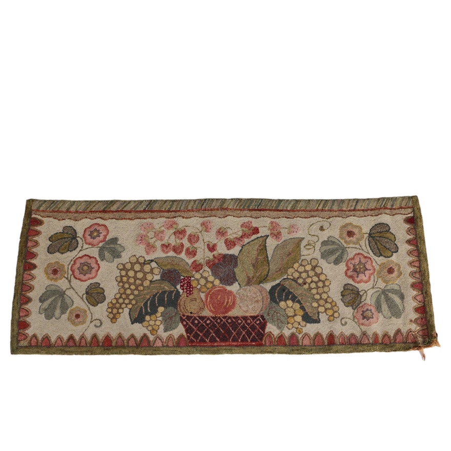 Hand Hooked Vintage Area Rug