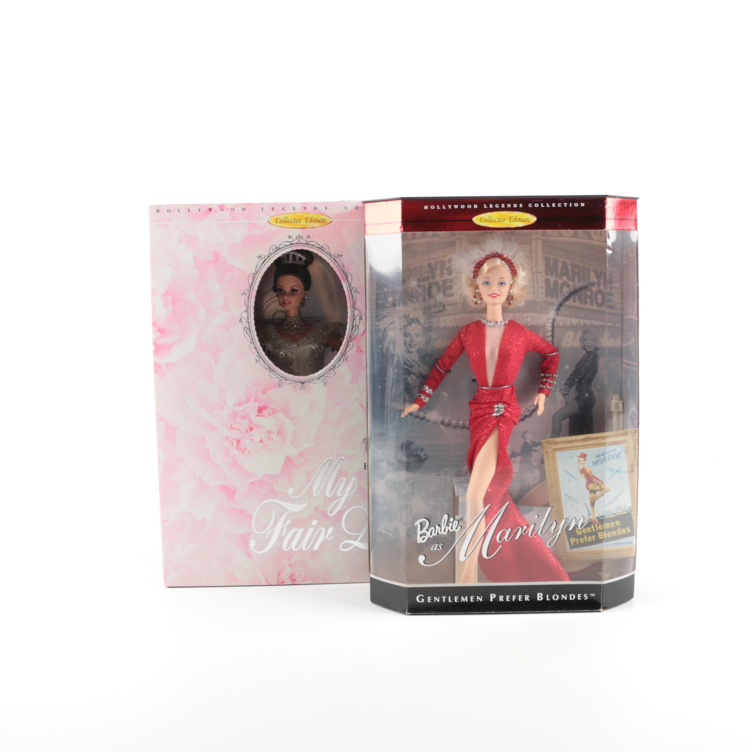 "Hollywood Legends" Collection Marilyn Monroe and Eliza Doolittle Barbie Dolls