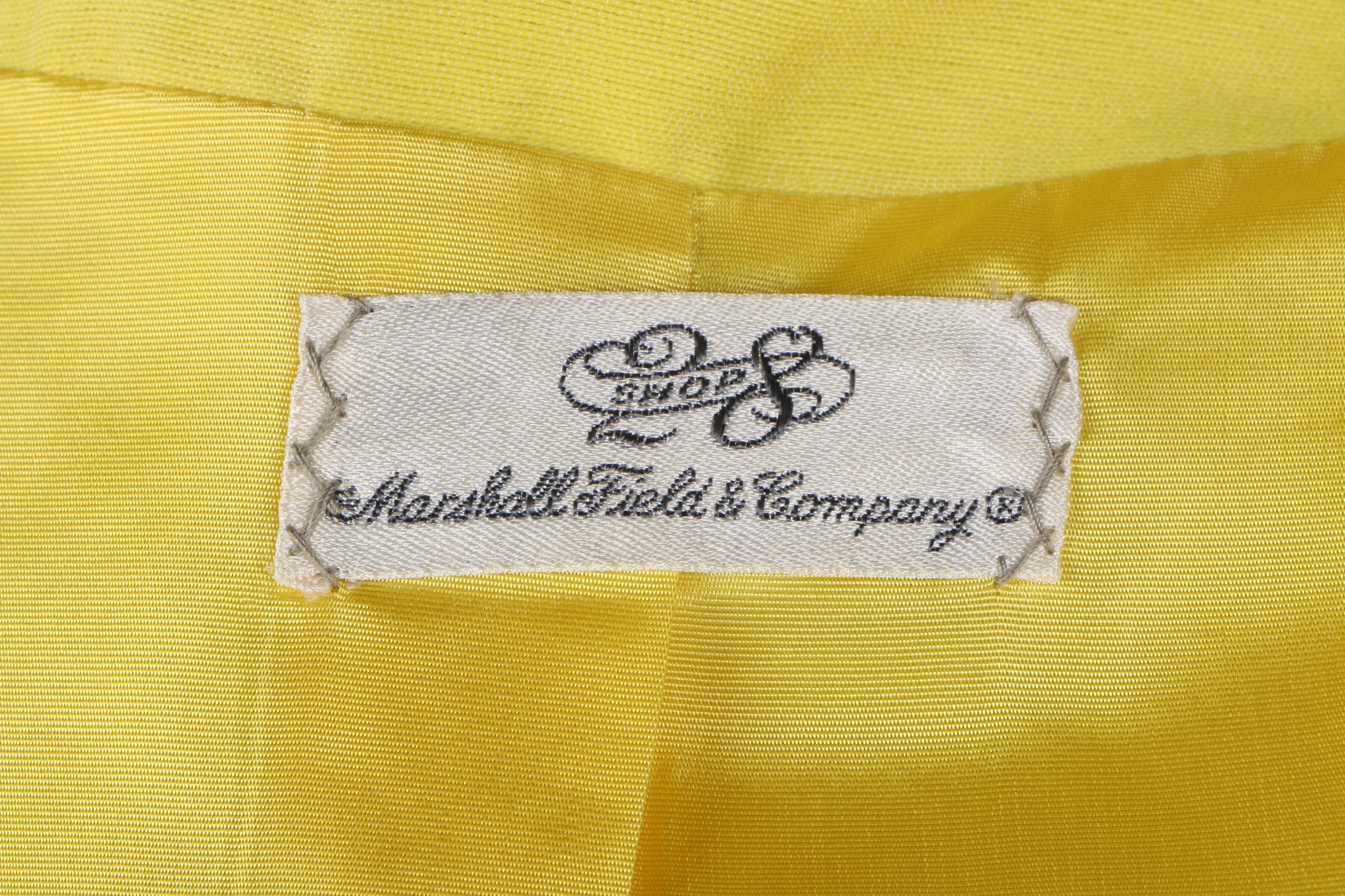 Marshall Field & Co. Yellow Dress Suit